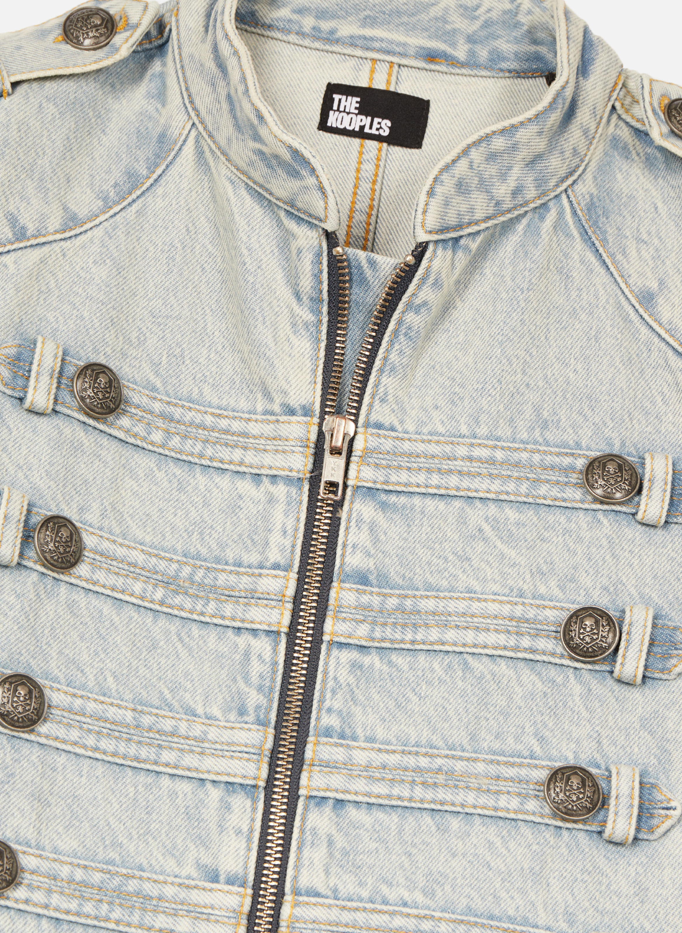 Robe courte en denim THE KOOPLES Bleu