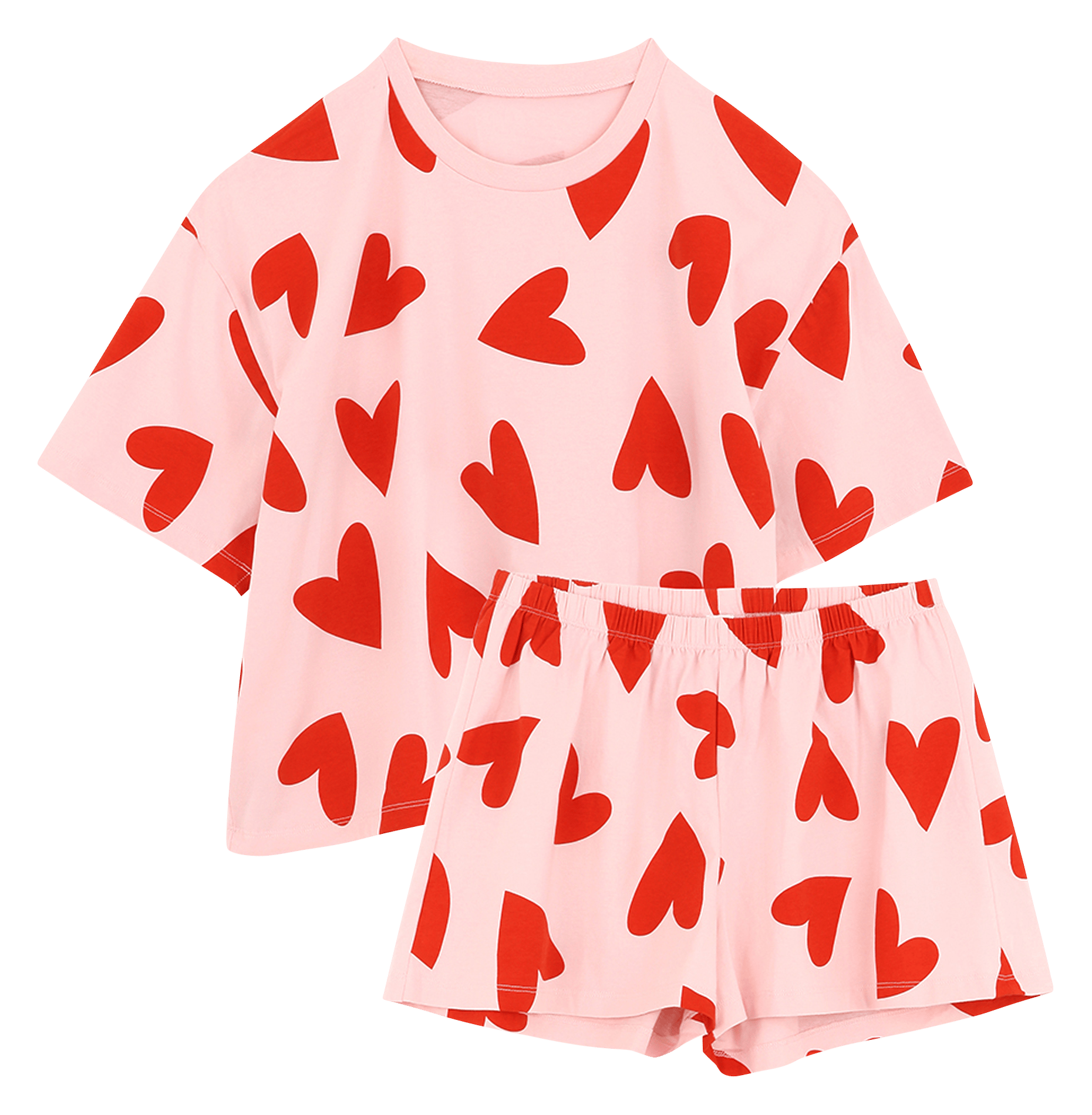 Ensemble de pyjama en coton bio mélangé imprimé  WE ARE JOLIES Rose