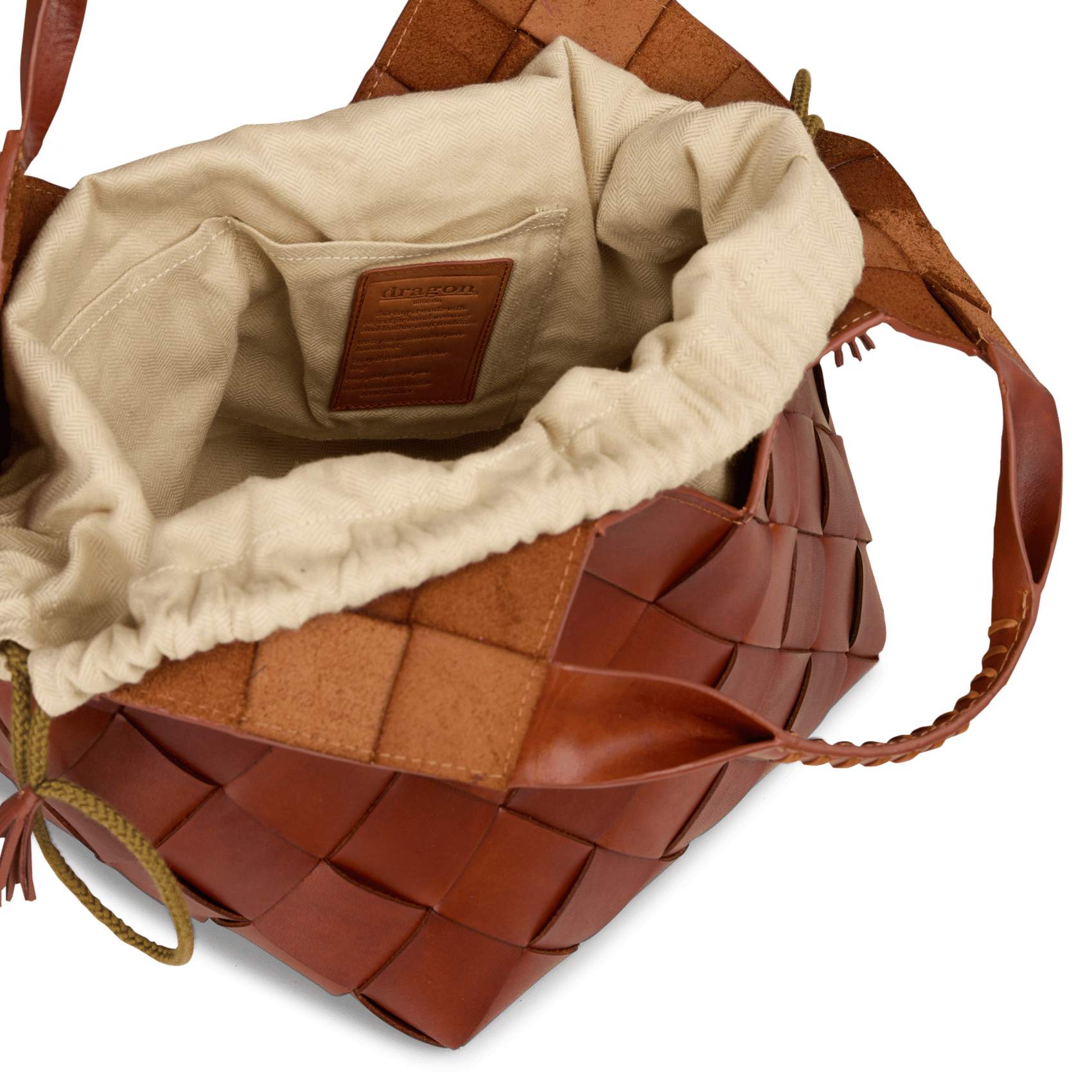 Sac à main en cuir DRAGON DIFFUSION Marron