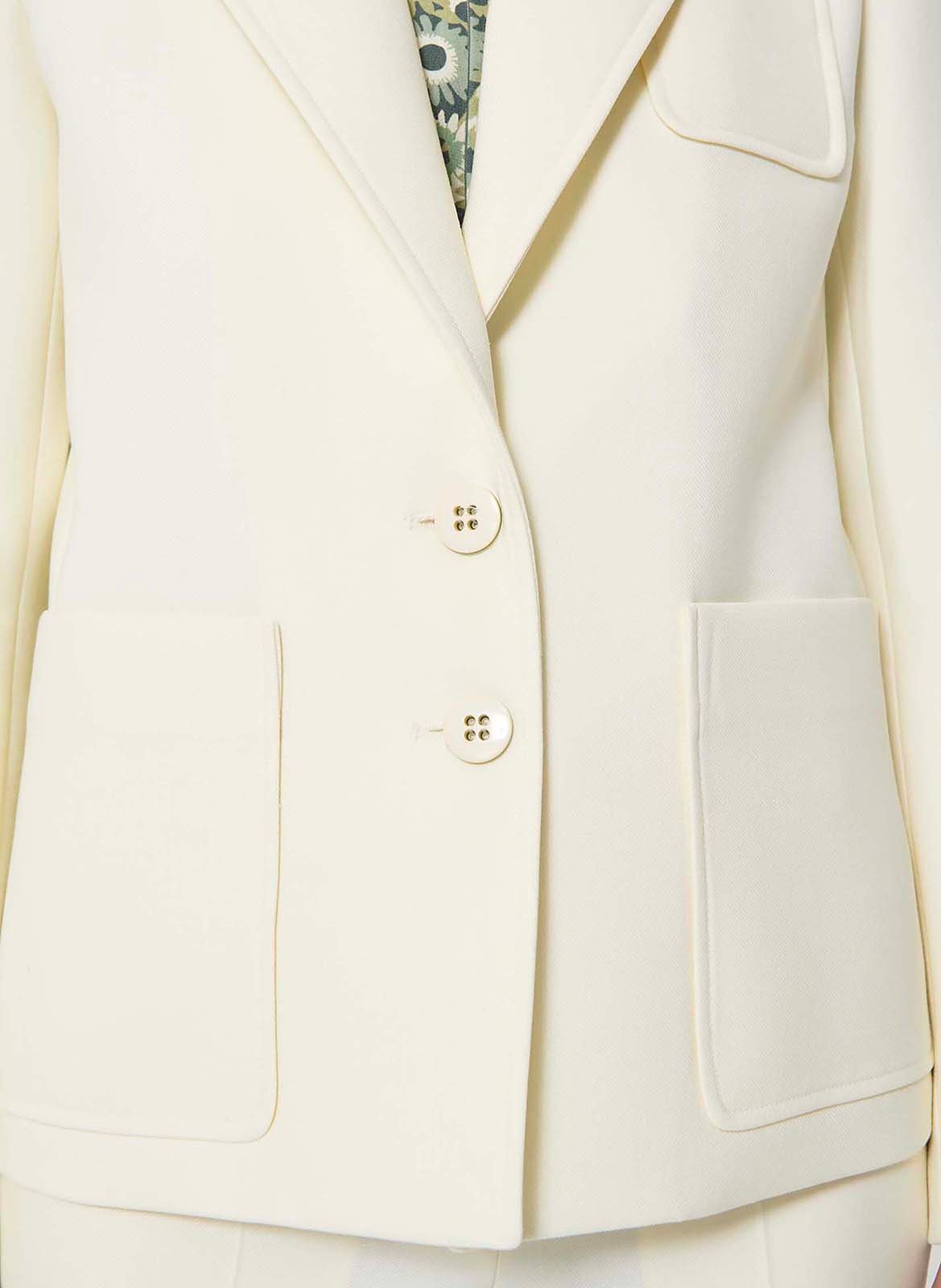 Veste tailleur droite à poches unie TARA JARMON Beige