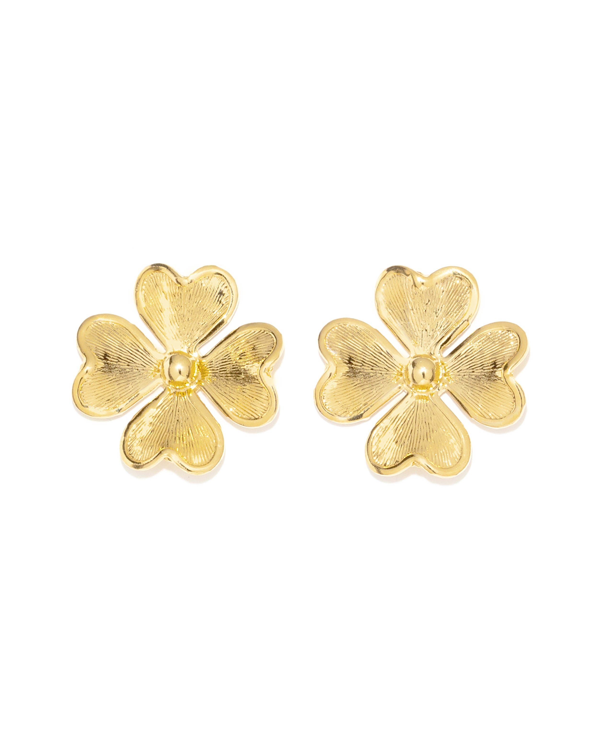 Clover stud earrings silver plated MONSIEUR SIMONE