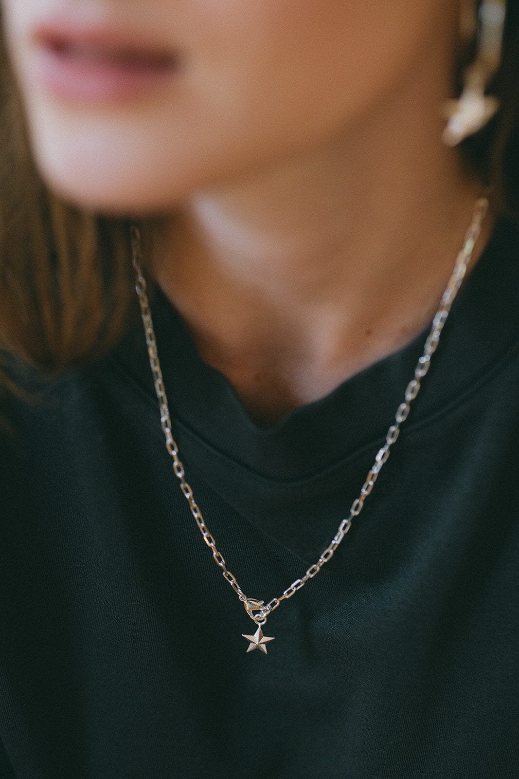 Silver-plated star necklace MONSIEUR SIMONE Silver