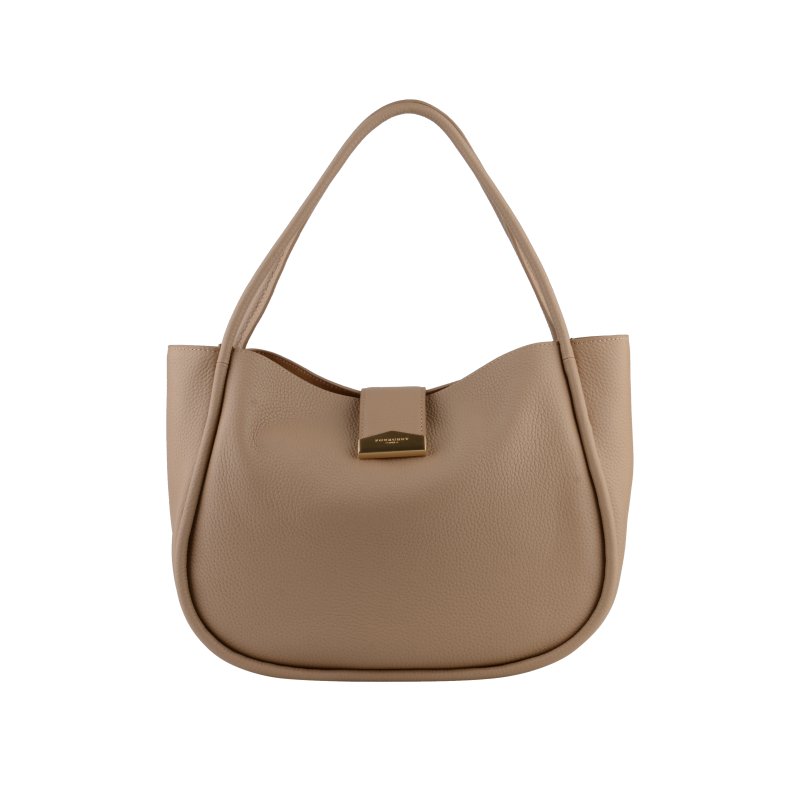 Beige messenger bag LIANE Mastic