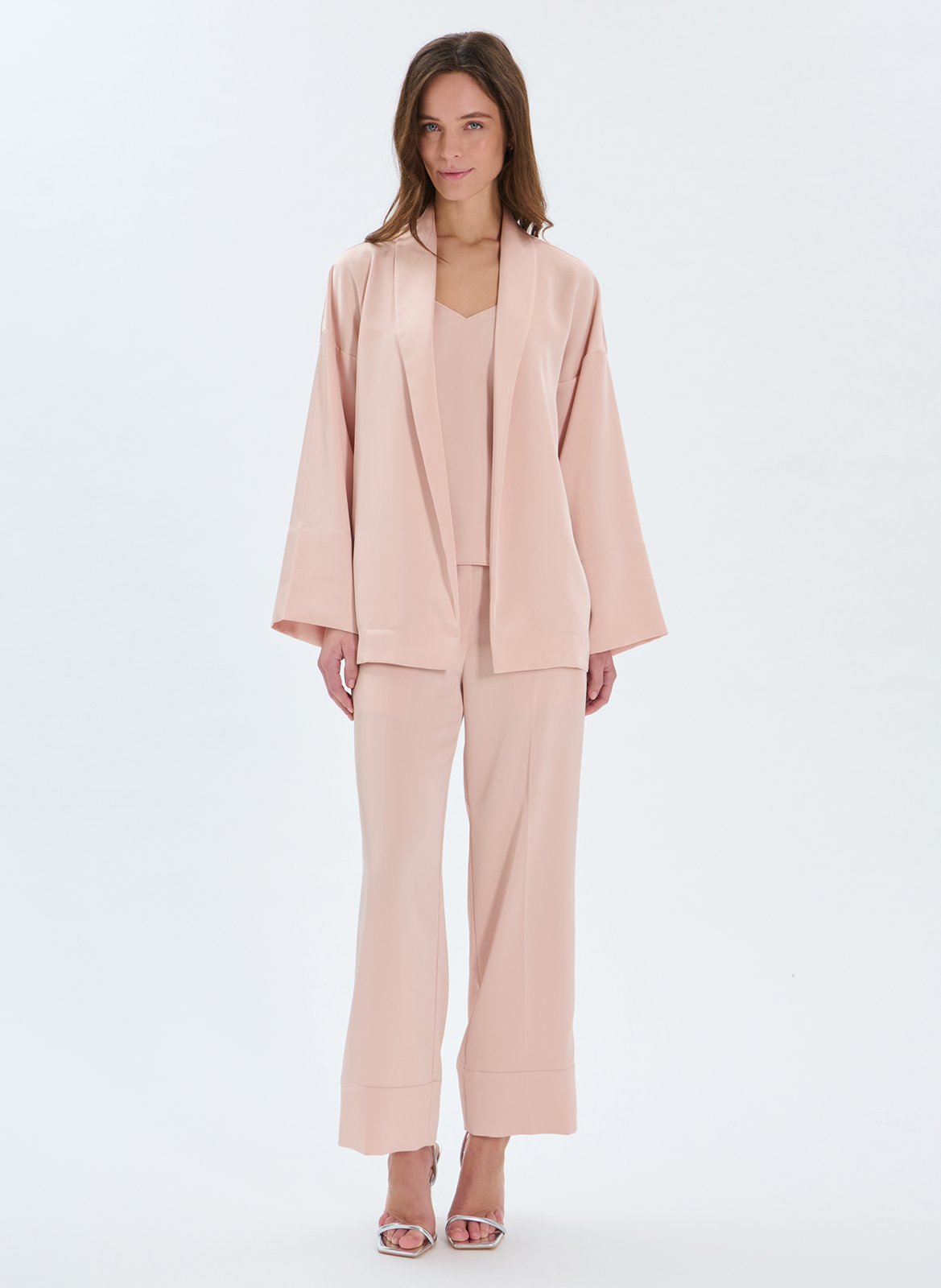 Shawl collar kimono ZAPA Beige