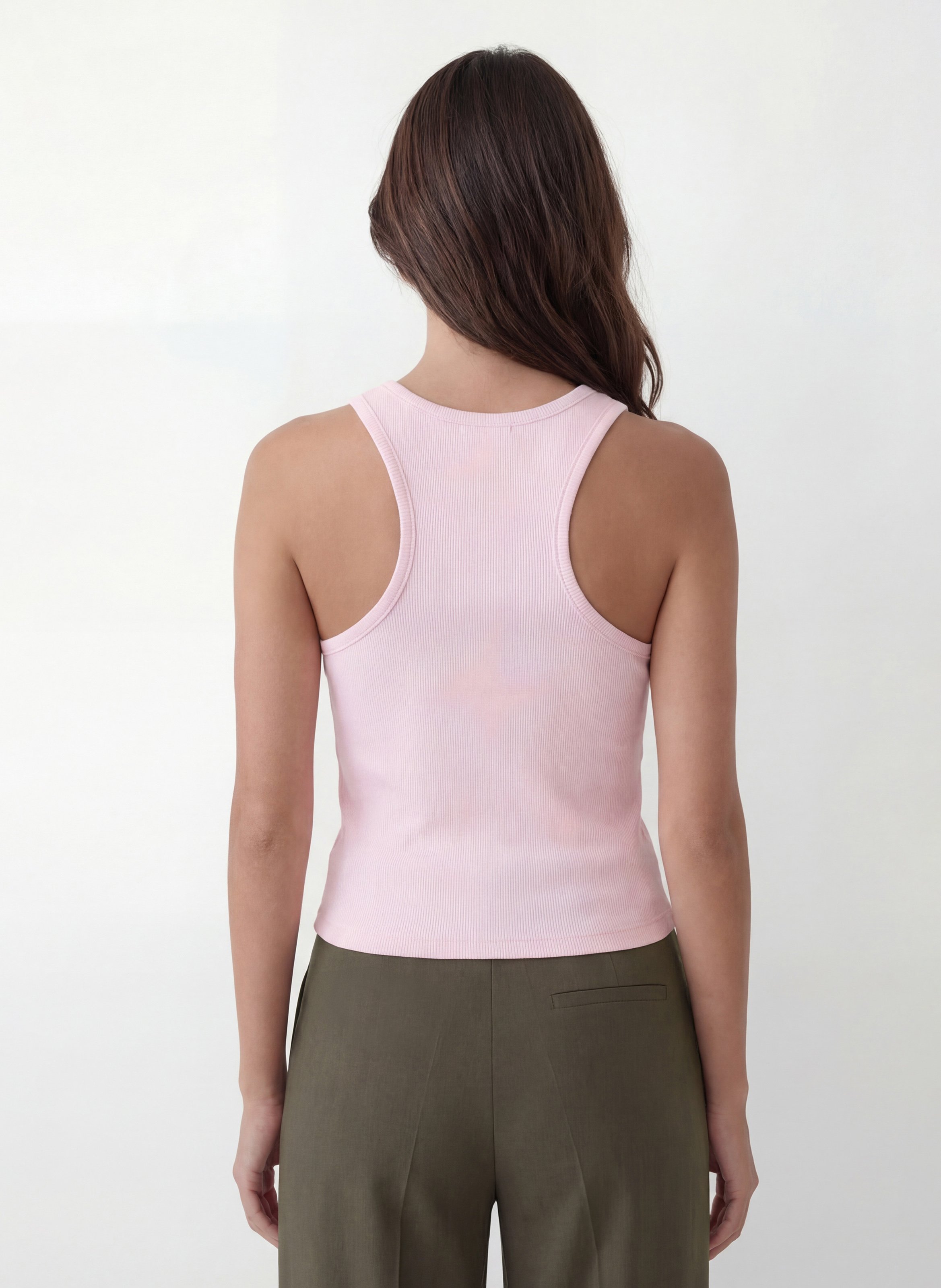 Débardeur col rond en coton mélangé KOOKAI Rose