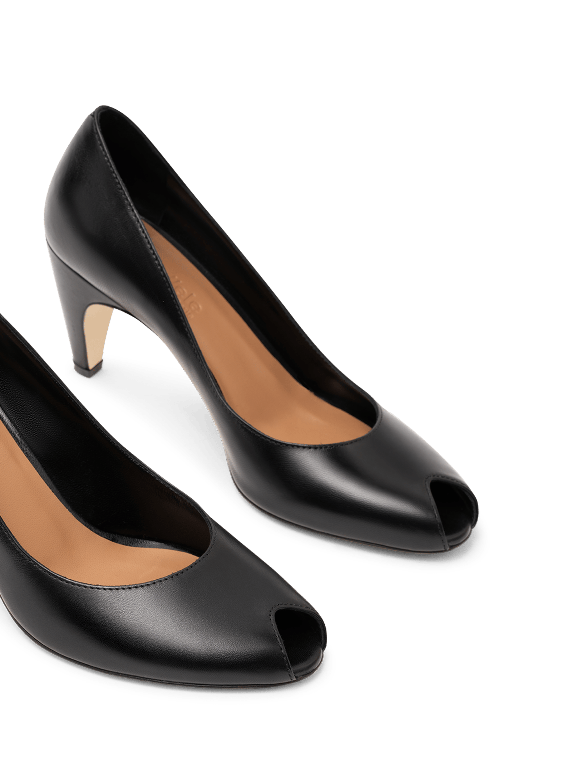 Escarpins en cuir nappa noir PARALLELE PARIS Noir