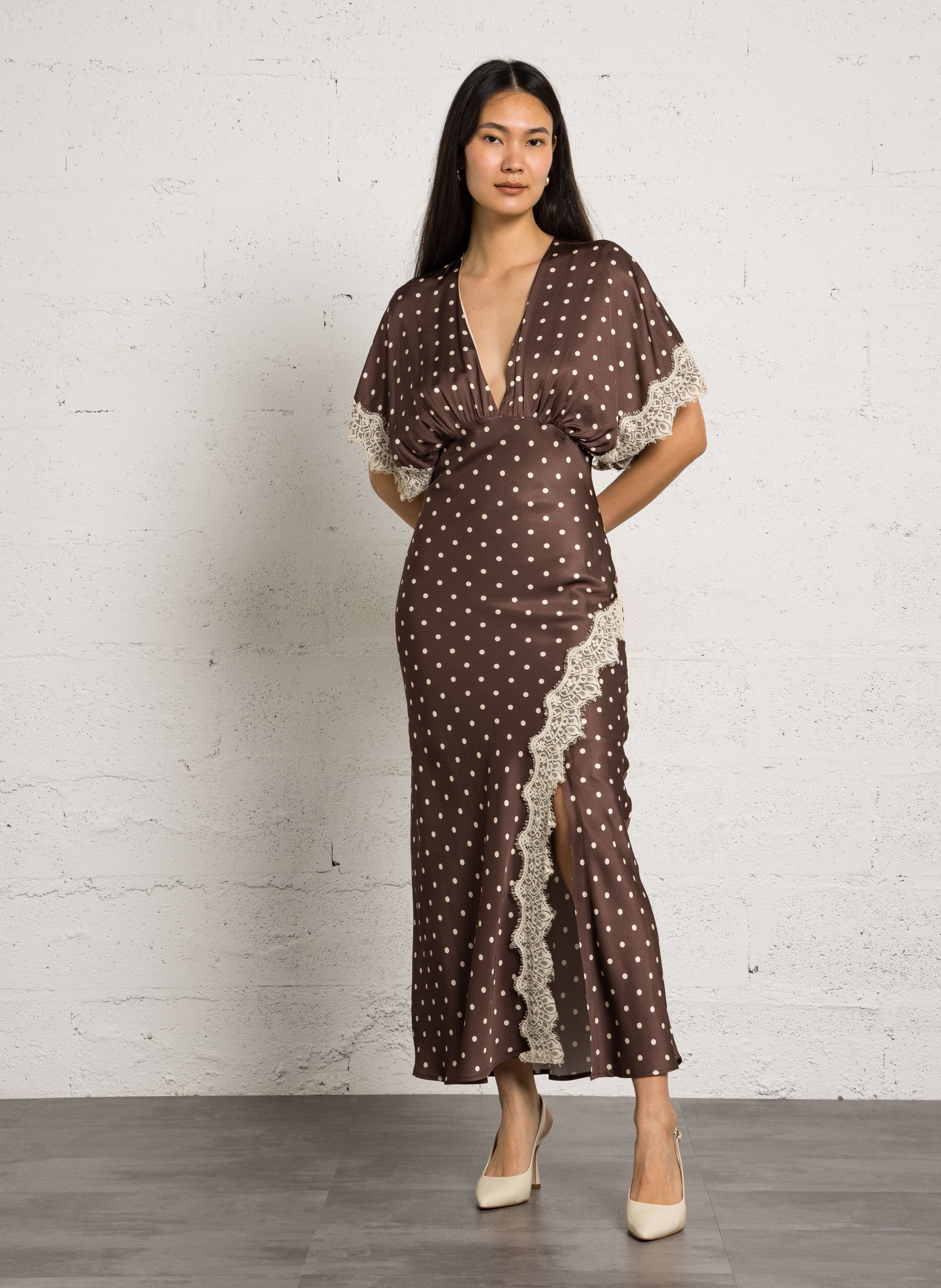 Slingback-Pumps aus Leder COSMOPARIS Beige