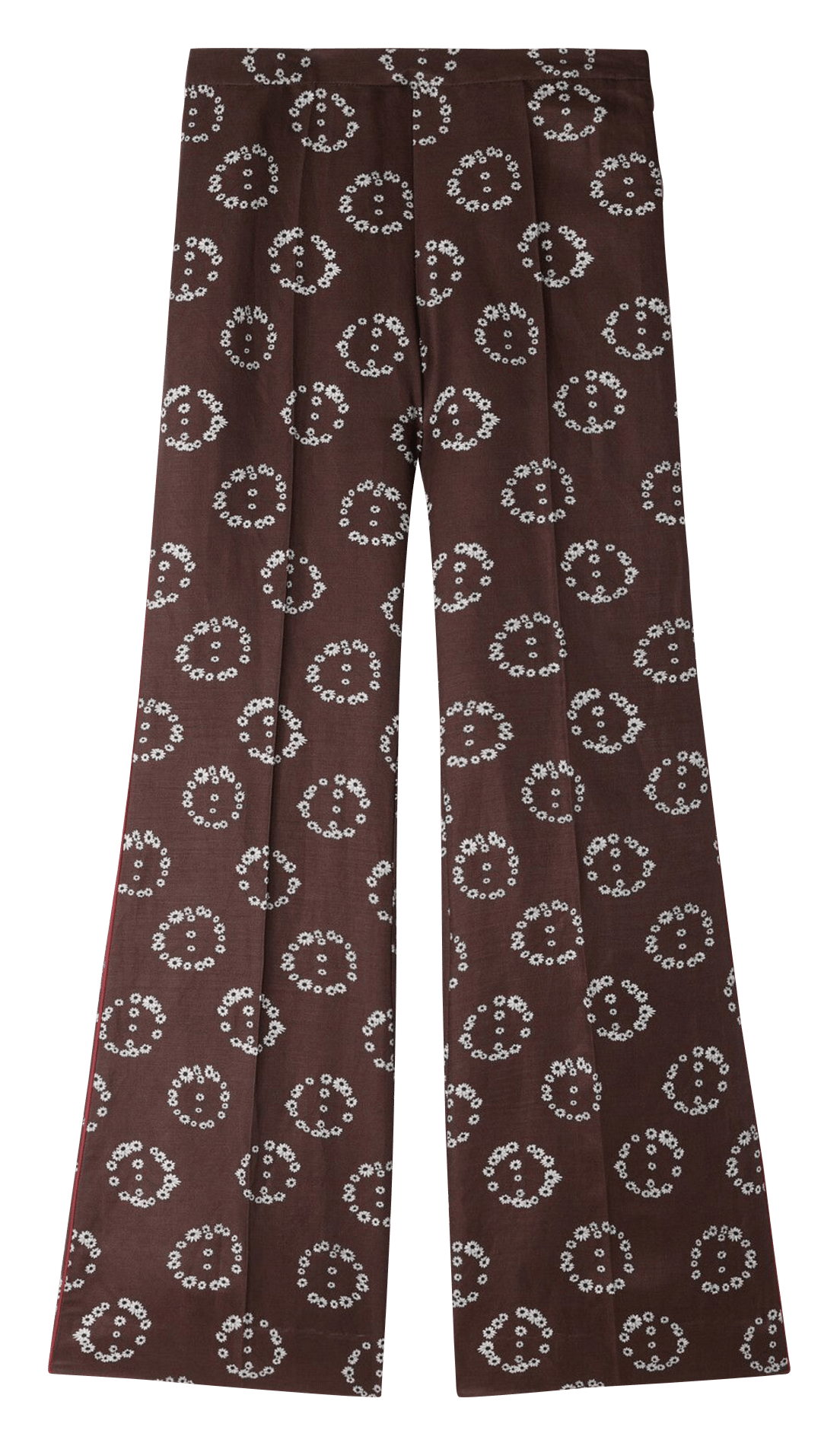 Pantalon évasé imprimé SANDRO Marron