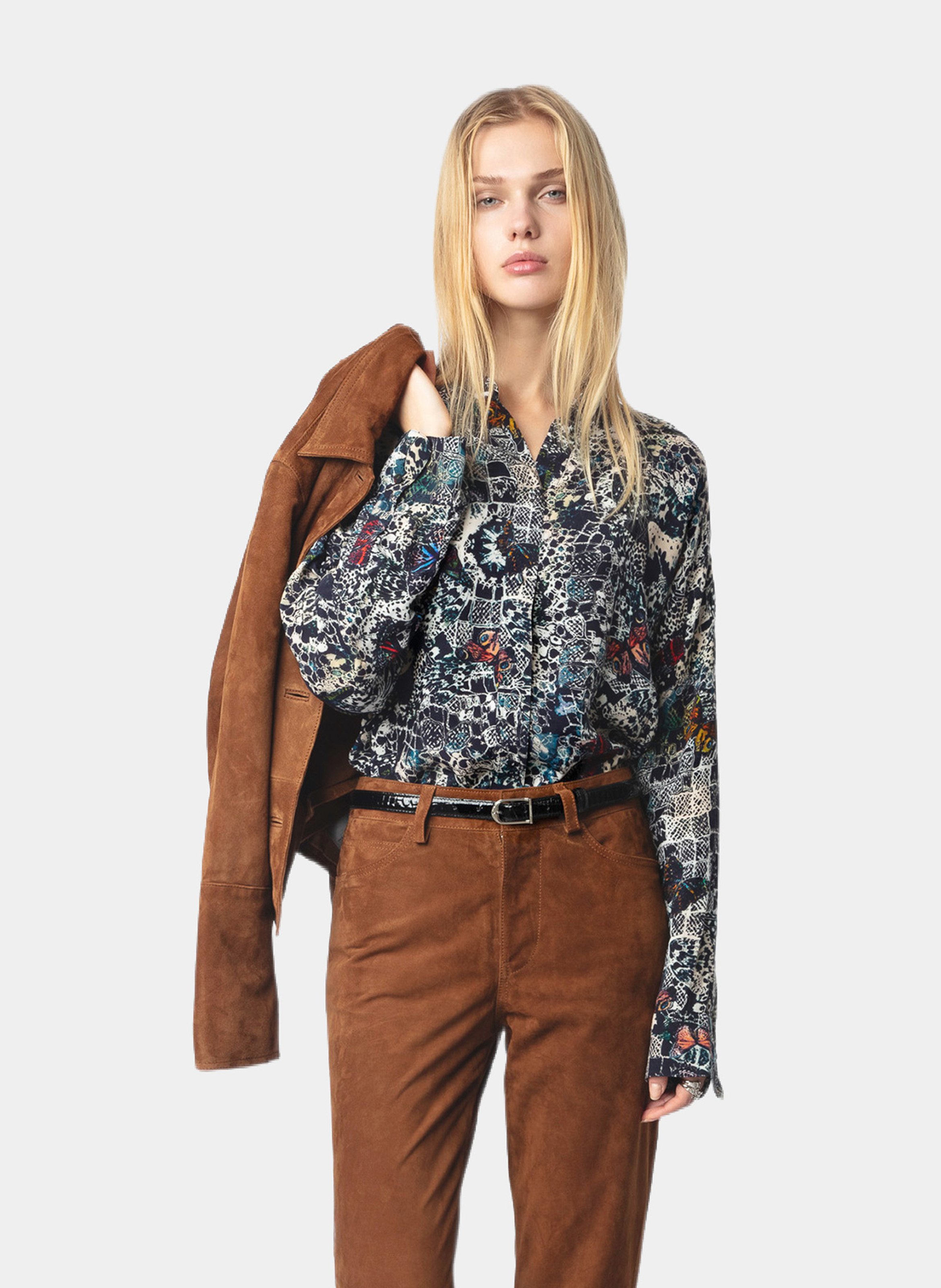 Round neck printed shirt ZADIG&VOLTAIRE Blue