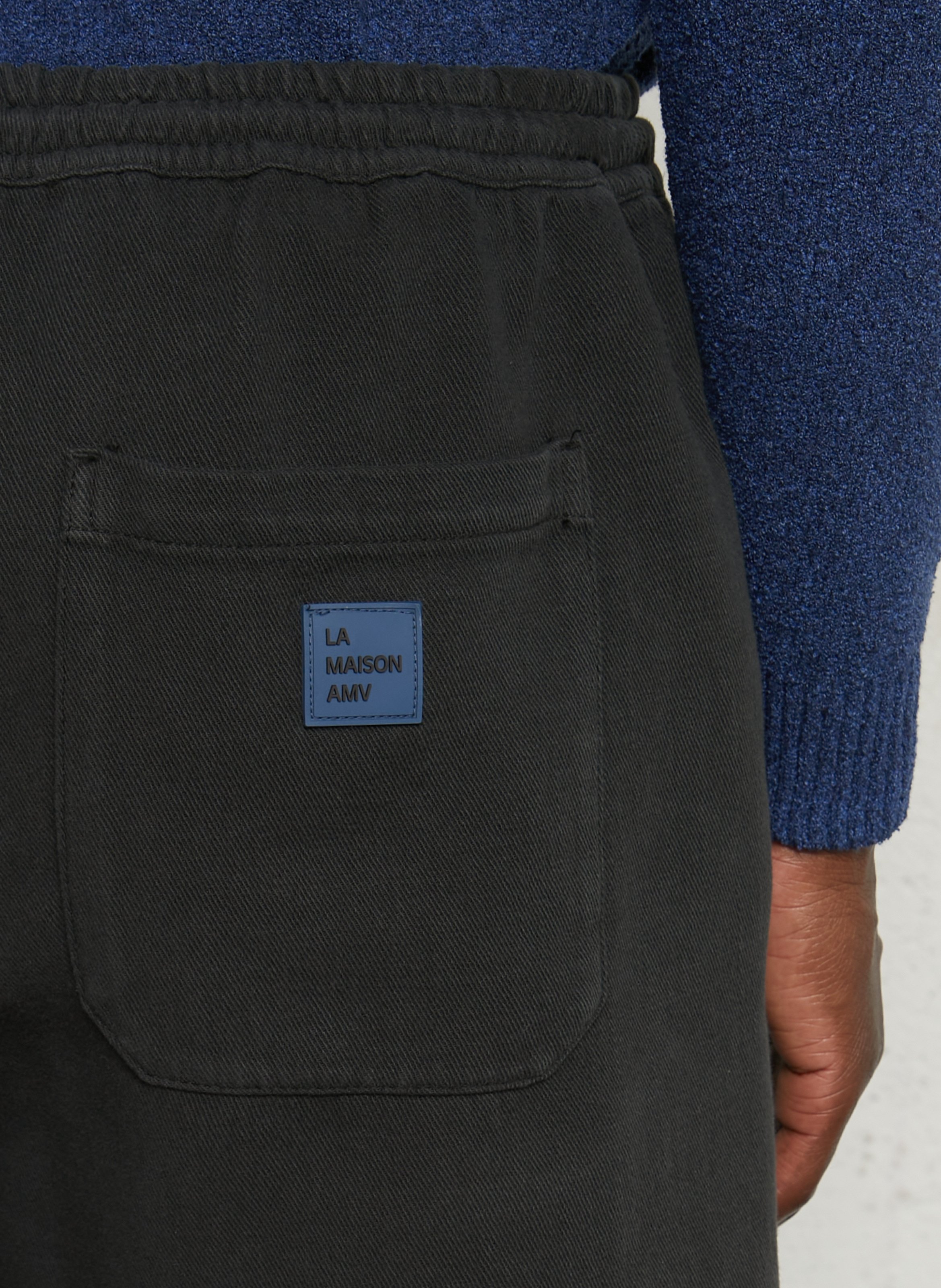 Gerade geschnittene Shorts aus Bio-Baumwolle AMERICAN VINTAGE Schwarz