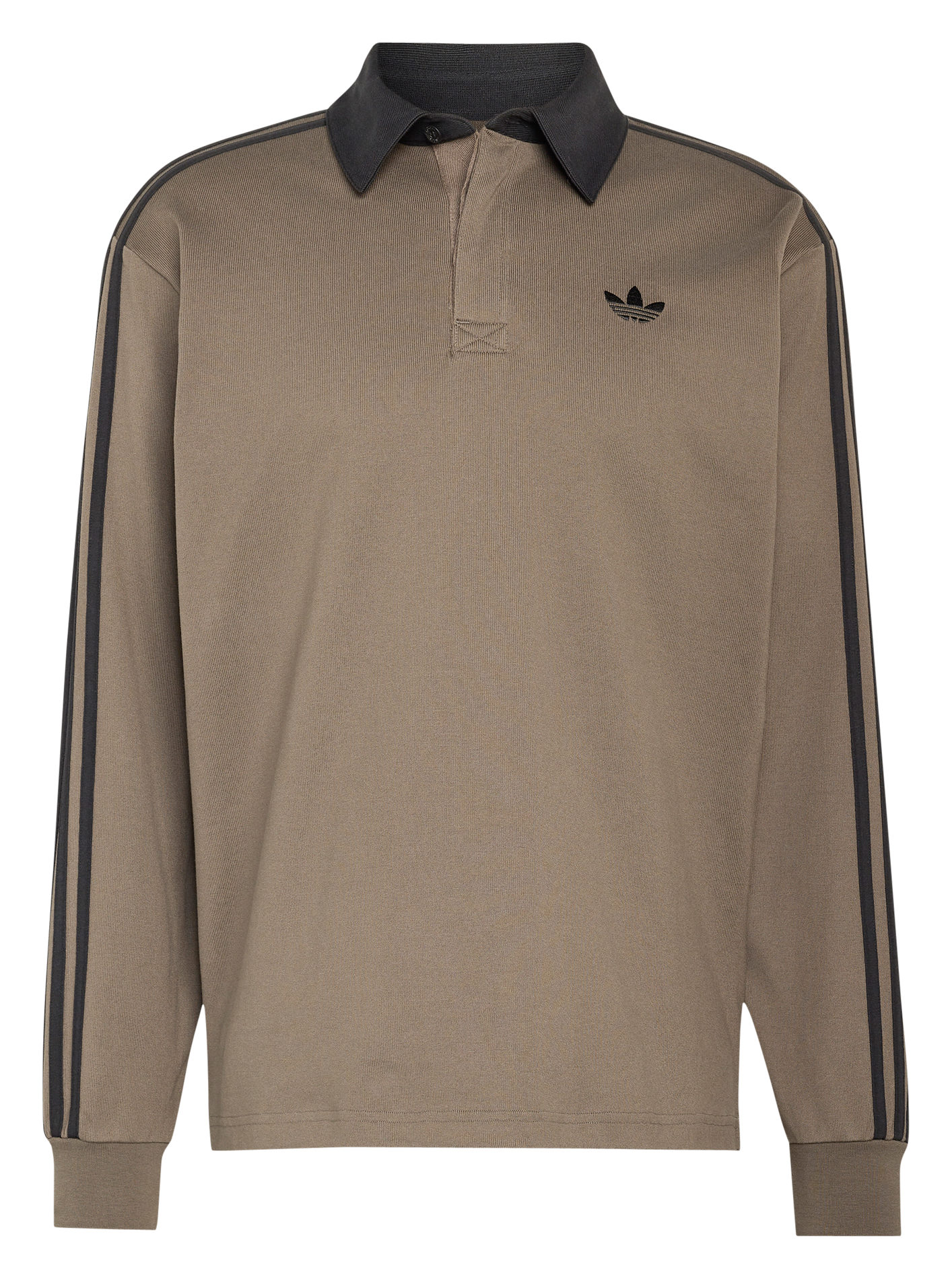 Polo manches longues uni ADIDAS Marron