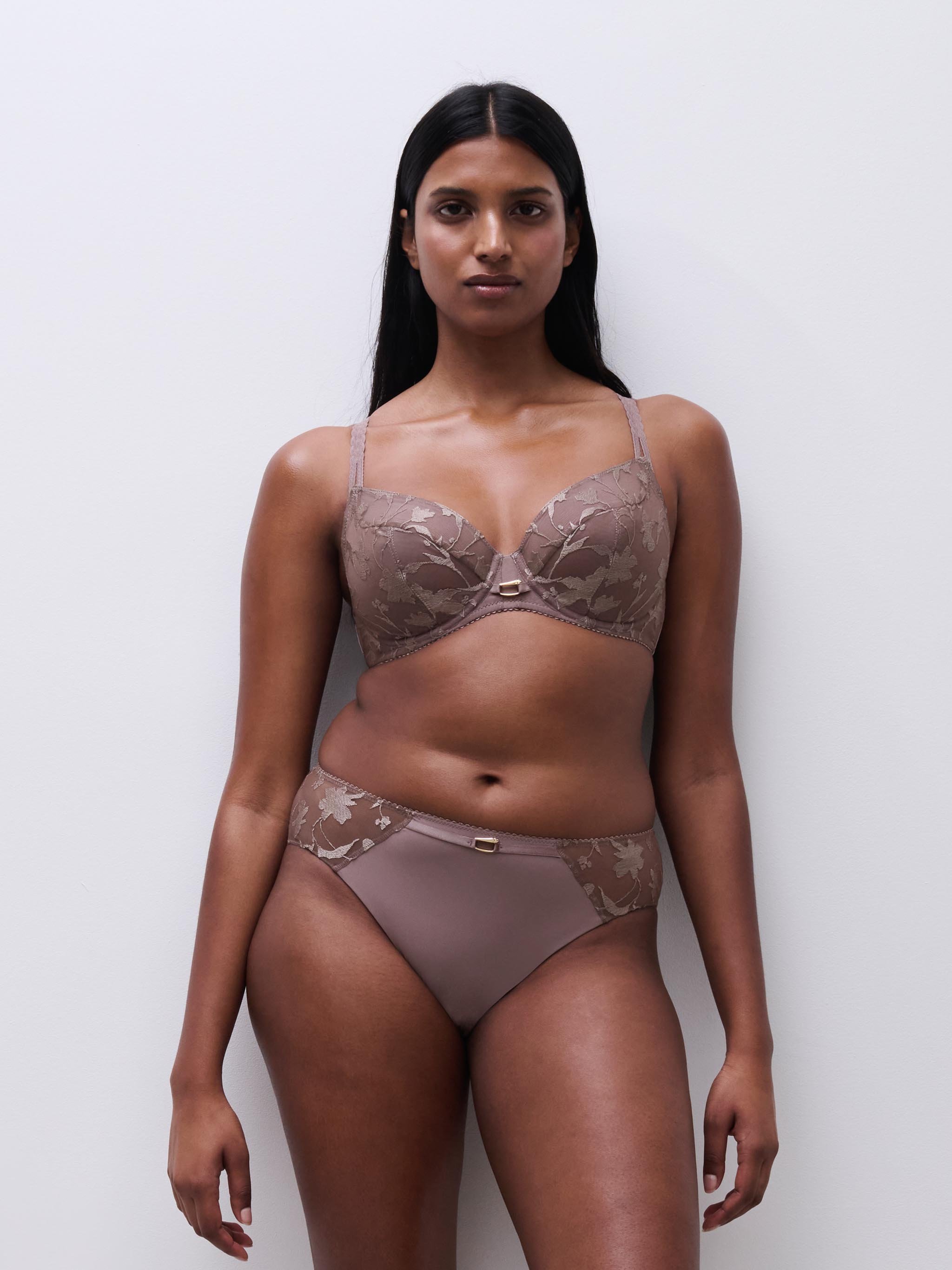 Full-cup bra CHANTELLE Brown