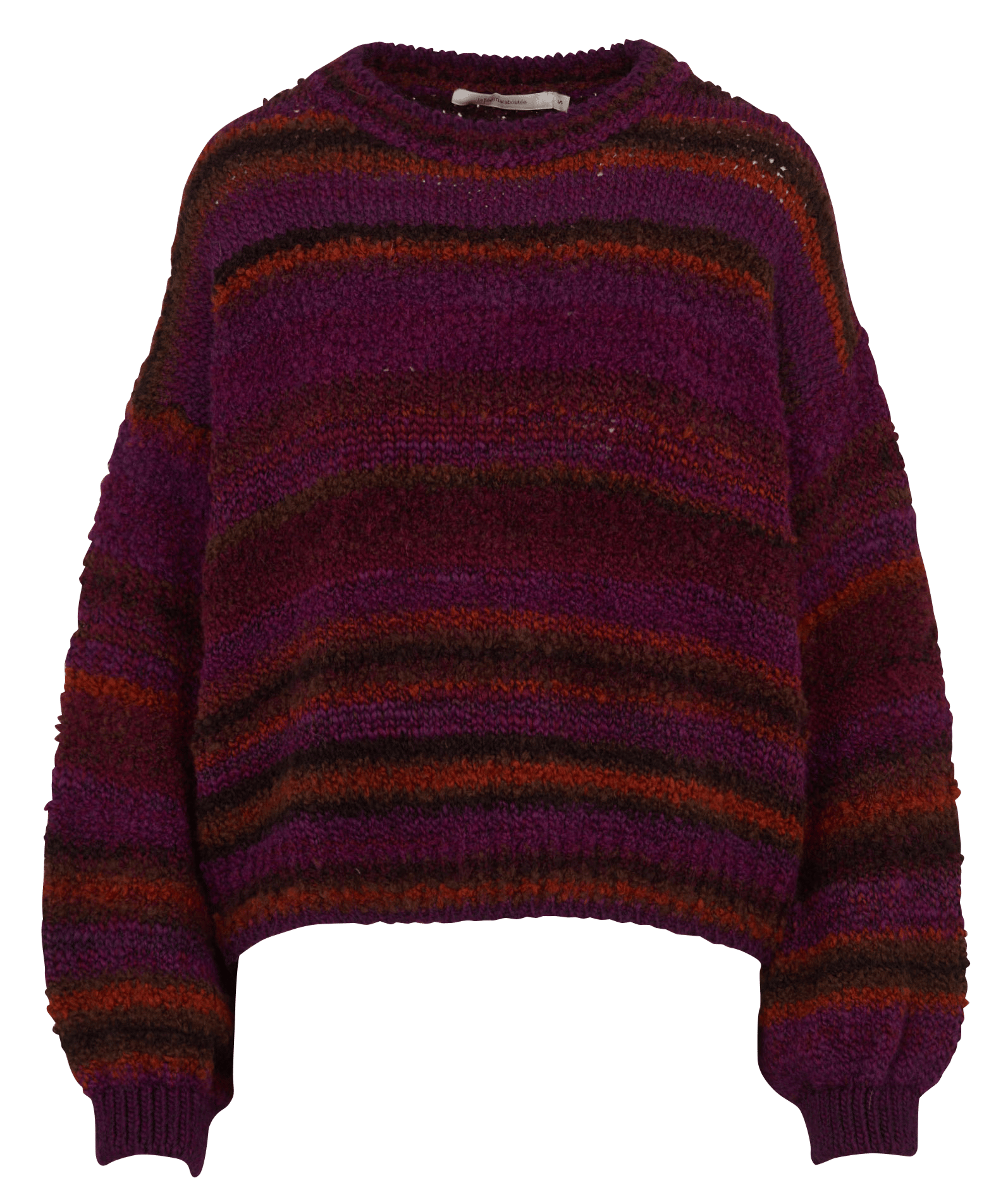 Gestreifter Wollmischpullover LA FEE MARABOUTEE Rot