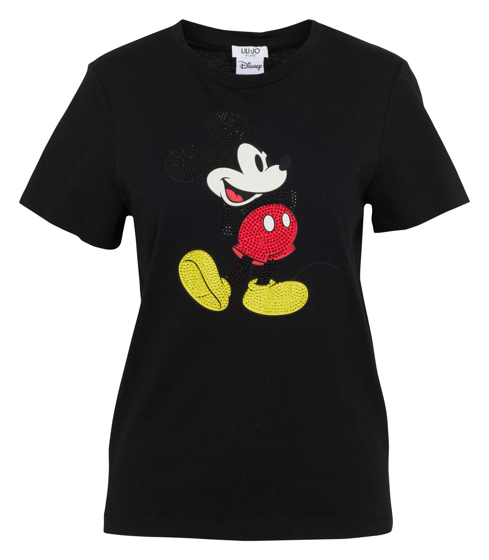 Rundhals-T-Shirt aus Baumwolle LIU JO Schwarz
