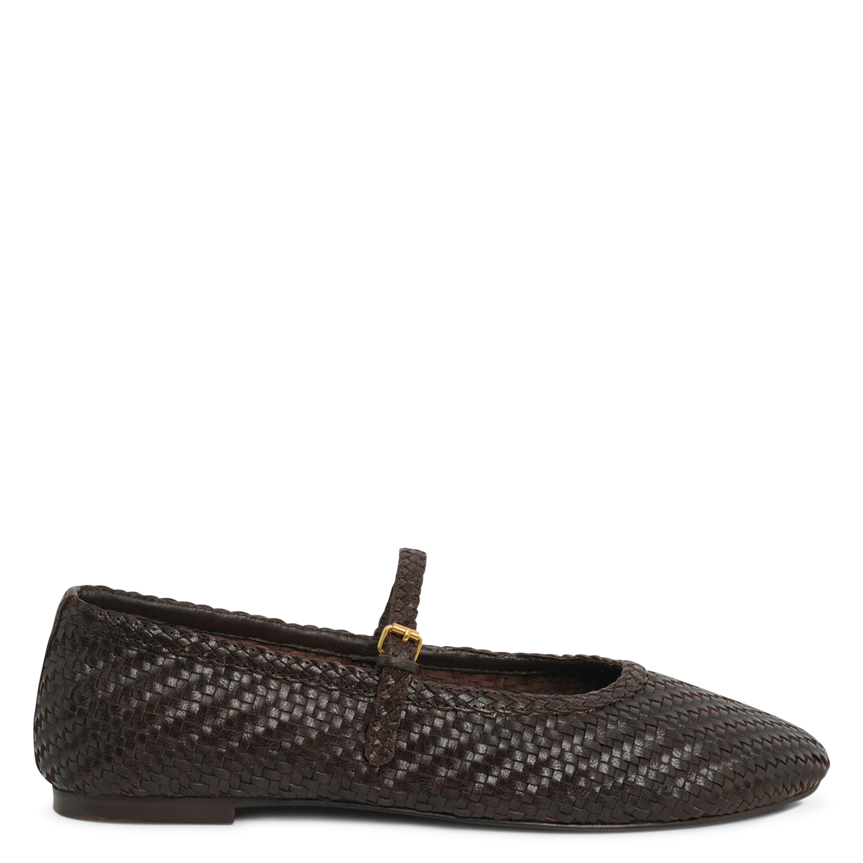 Braided leather strap ballerina flats GERARD DAREL Brown