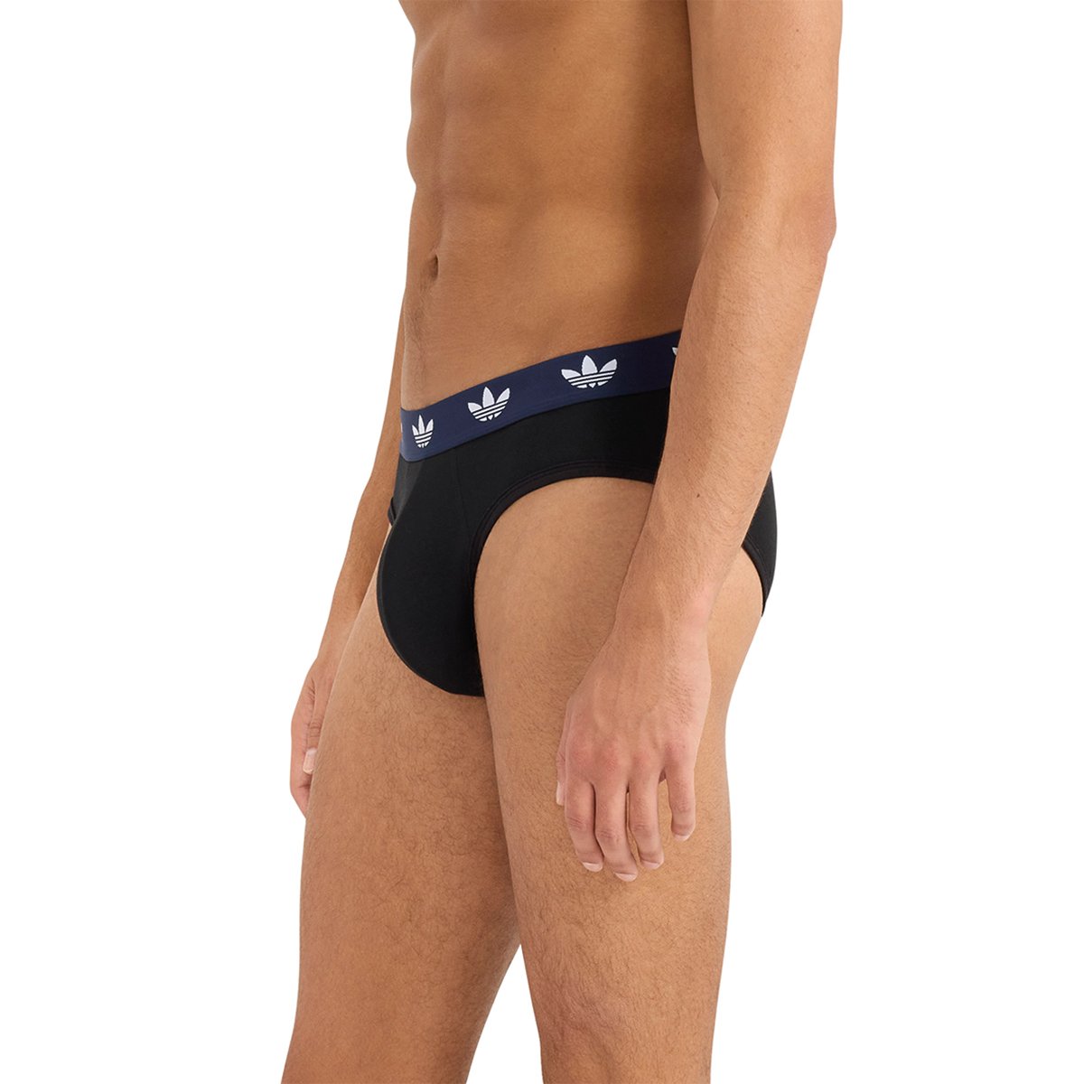 Pack of 3 men's comfort flex cotton briefs by adidas Originals ADIDAS UNDERWEAR Black