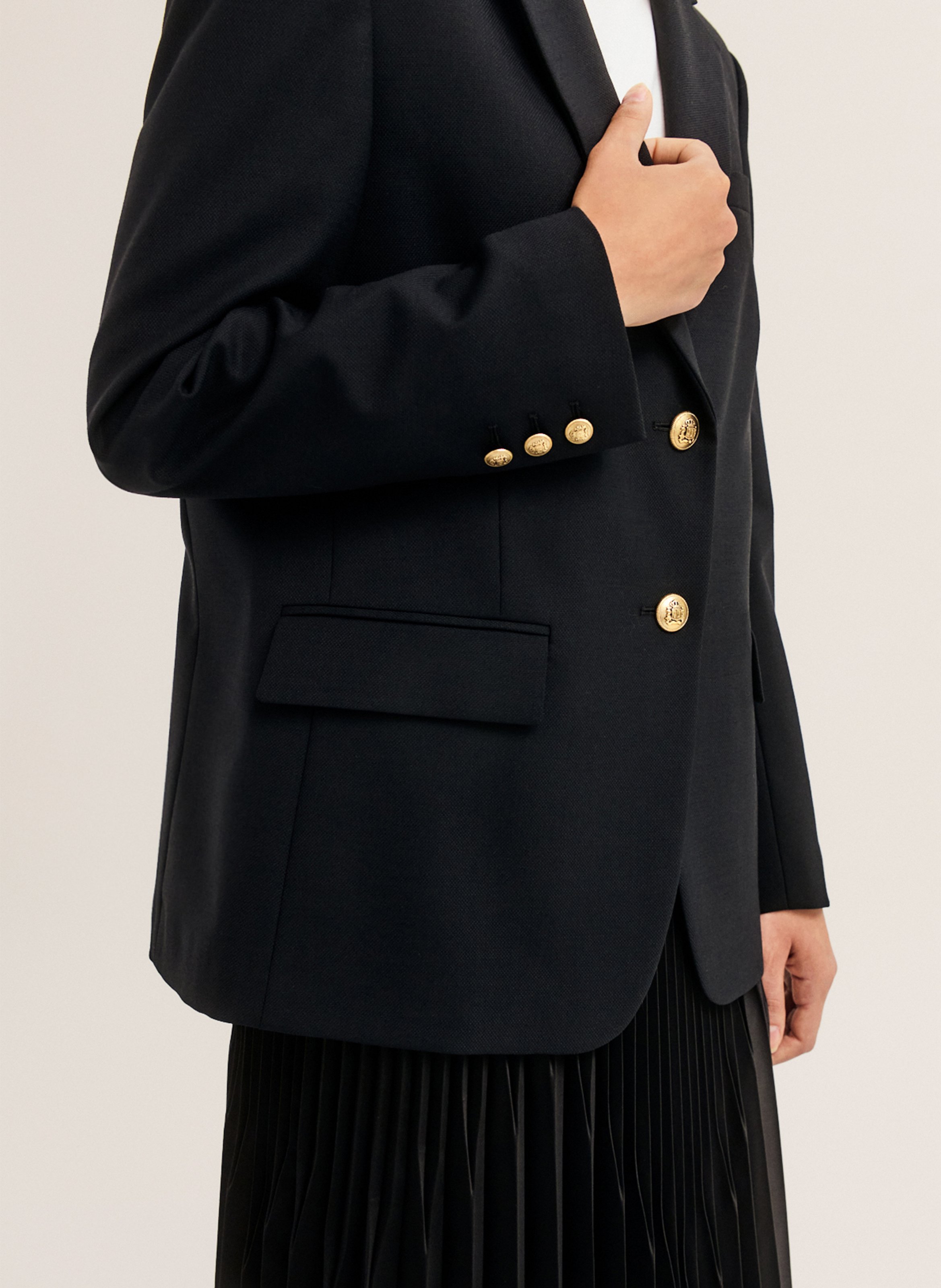 Wool-blend jacket with tailored collar PABLO Black