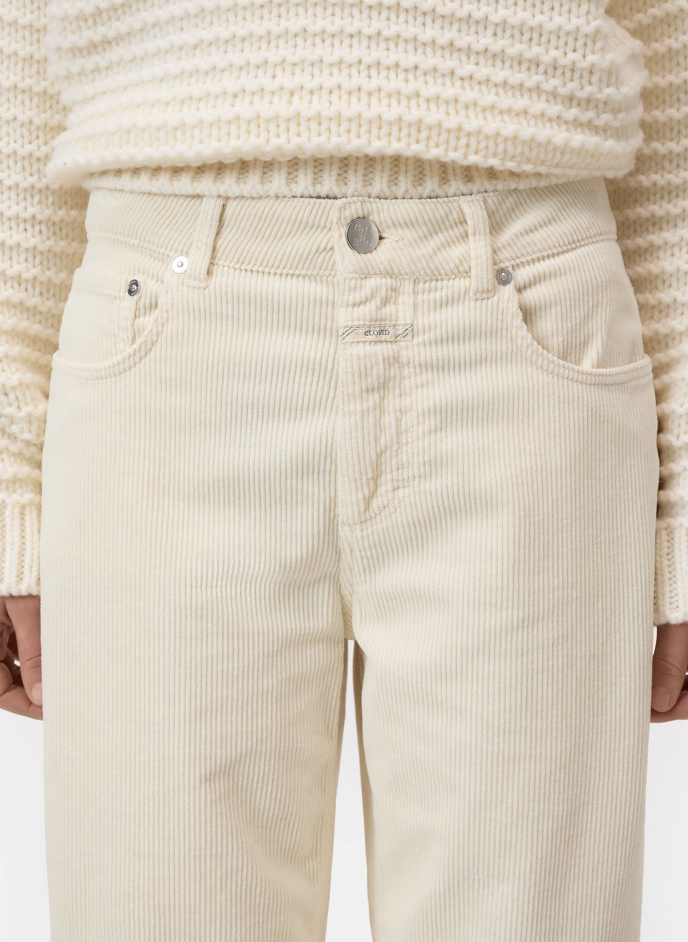 Jean balloon en coton mélangé CLOSED Beige
