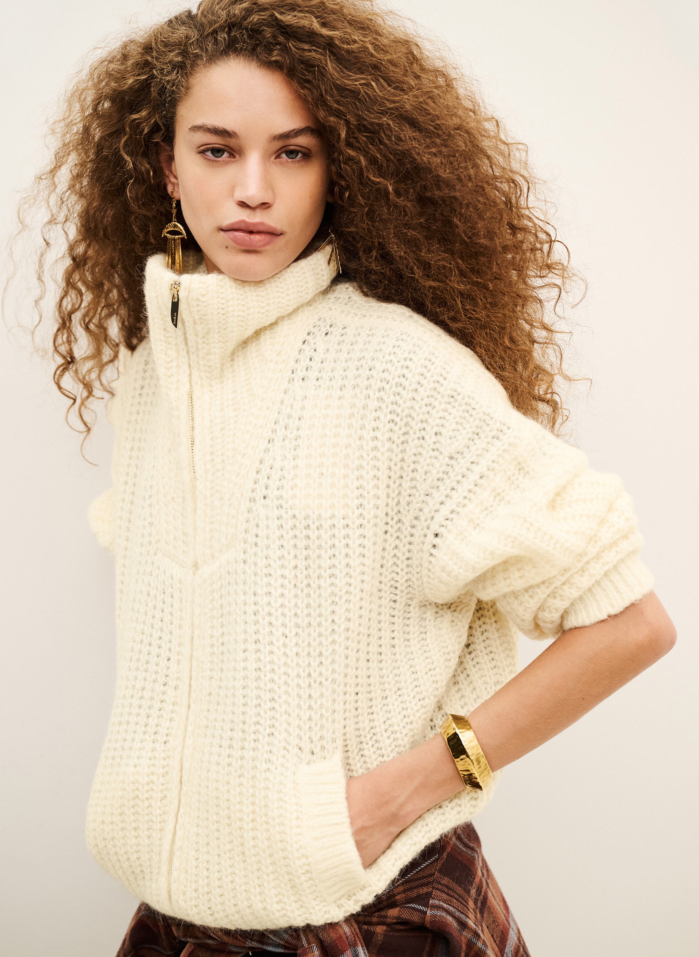 Cardigan ample en laine mélangée BA&SH