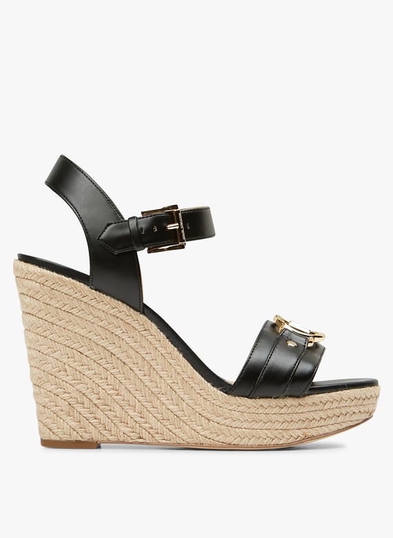 Sandales Compensees Avec Logo Rory Black Michael Kors Femme 40R3ROHS1L 001 BLACK Place des Tendances Belgique