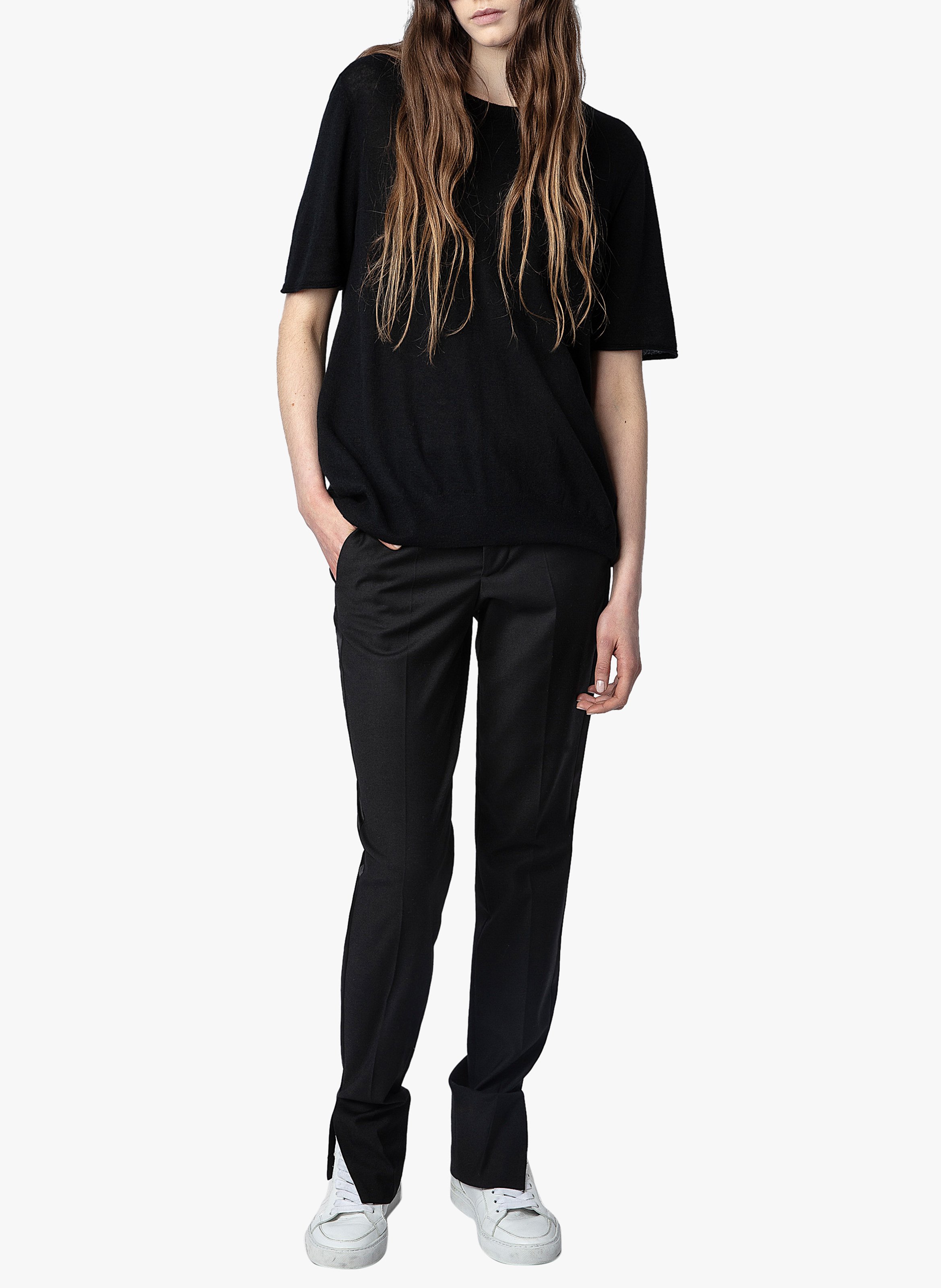 Pull col rond en cachemire ZADIG&VOLTAIRE Noir