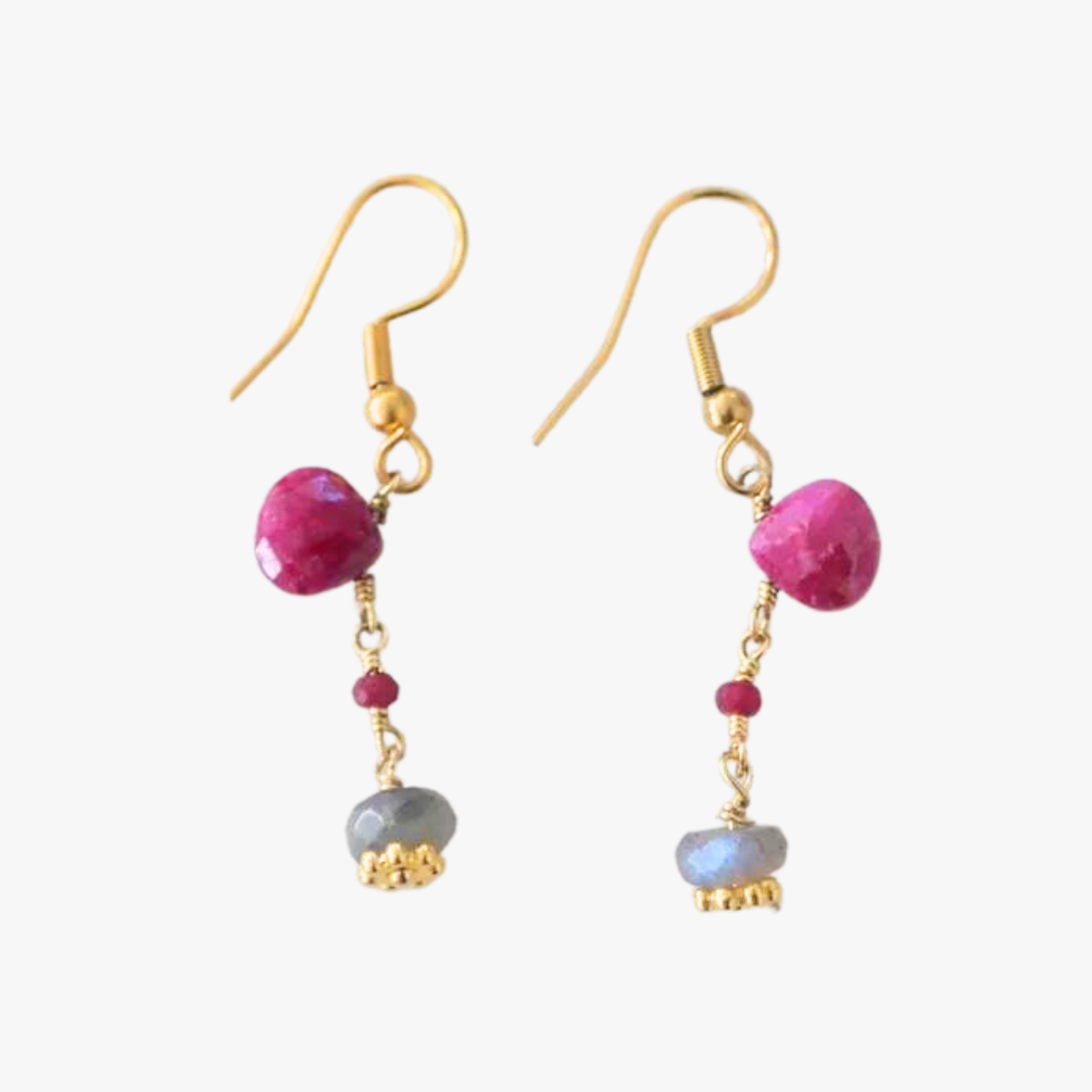 Rubellite earrings GINANDGER Pink