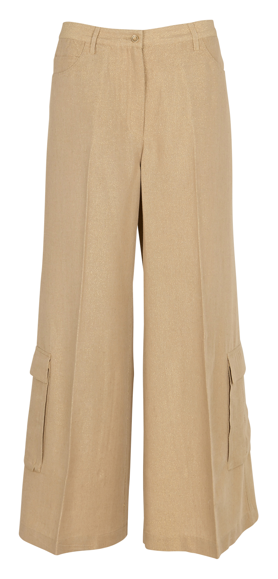 Wide-leg linen-blend pants MES DEMOISELLES Golden