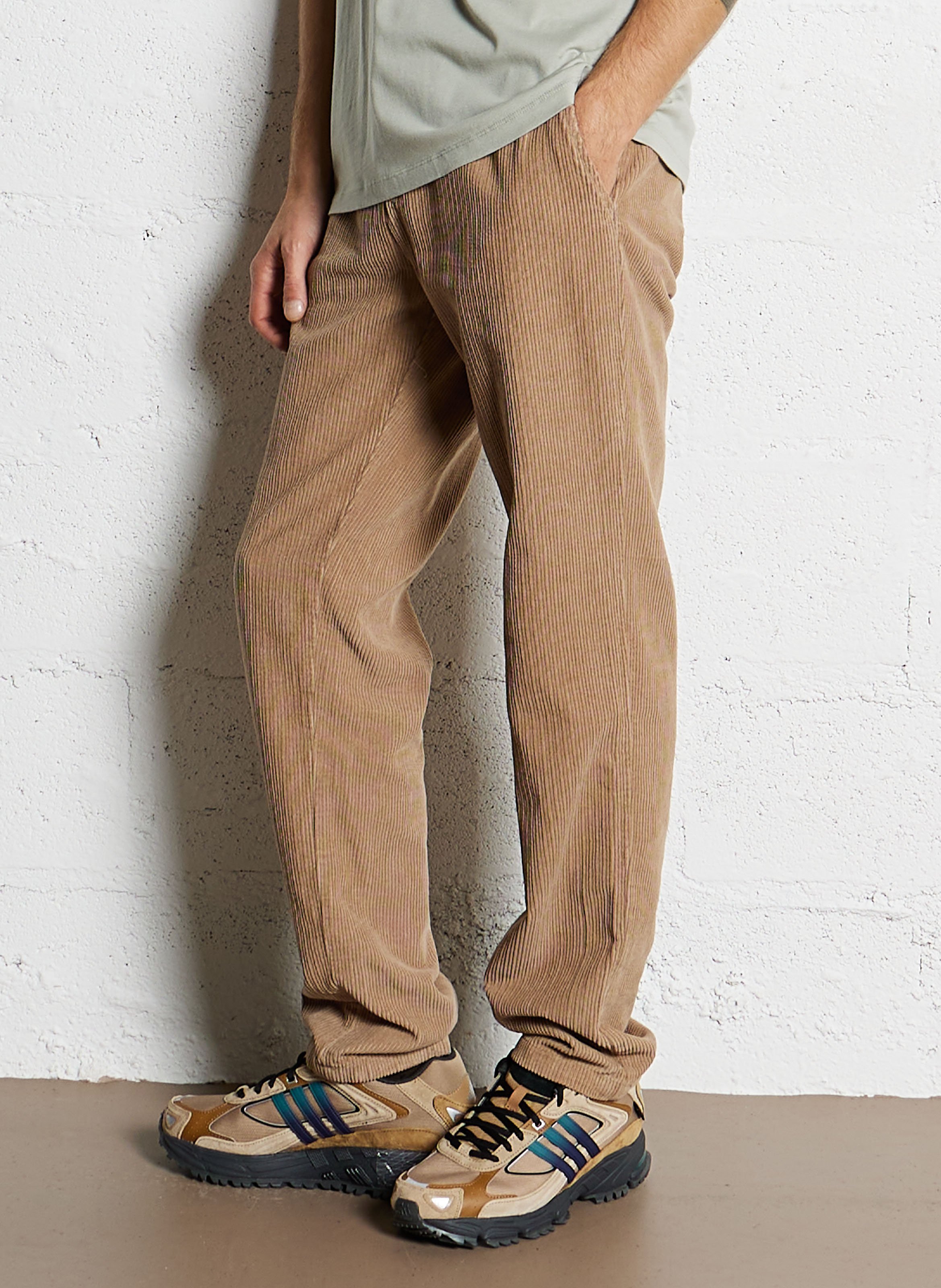 Corduroy carrot pants FAGUO Beige