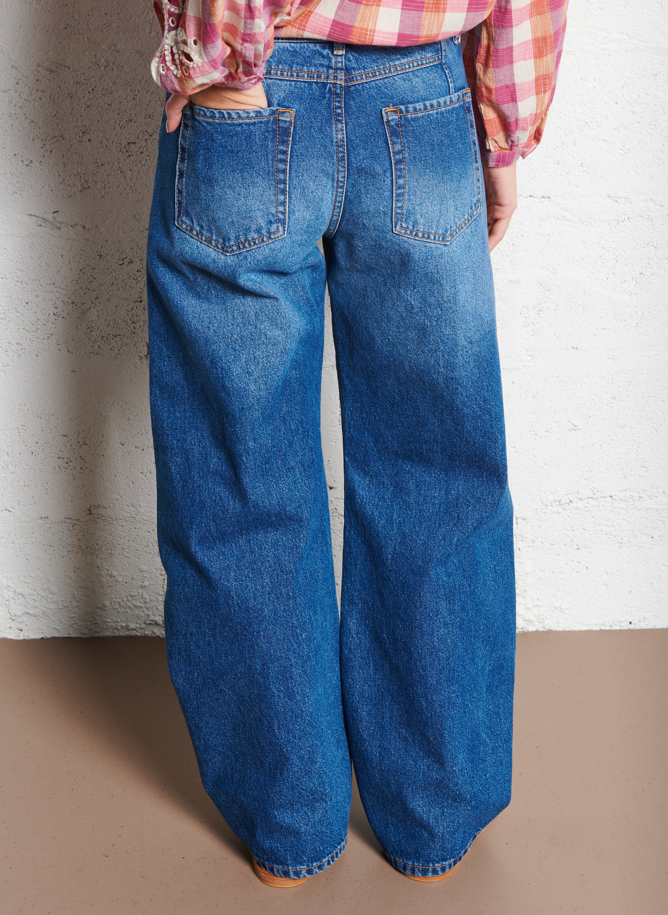 Katoenen jeans met rechte pijp ACQUAVERDE Blauw