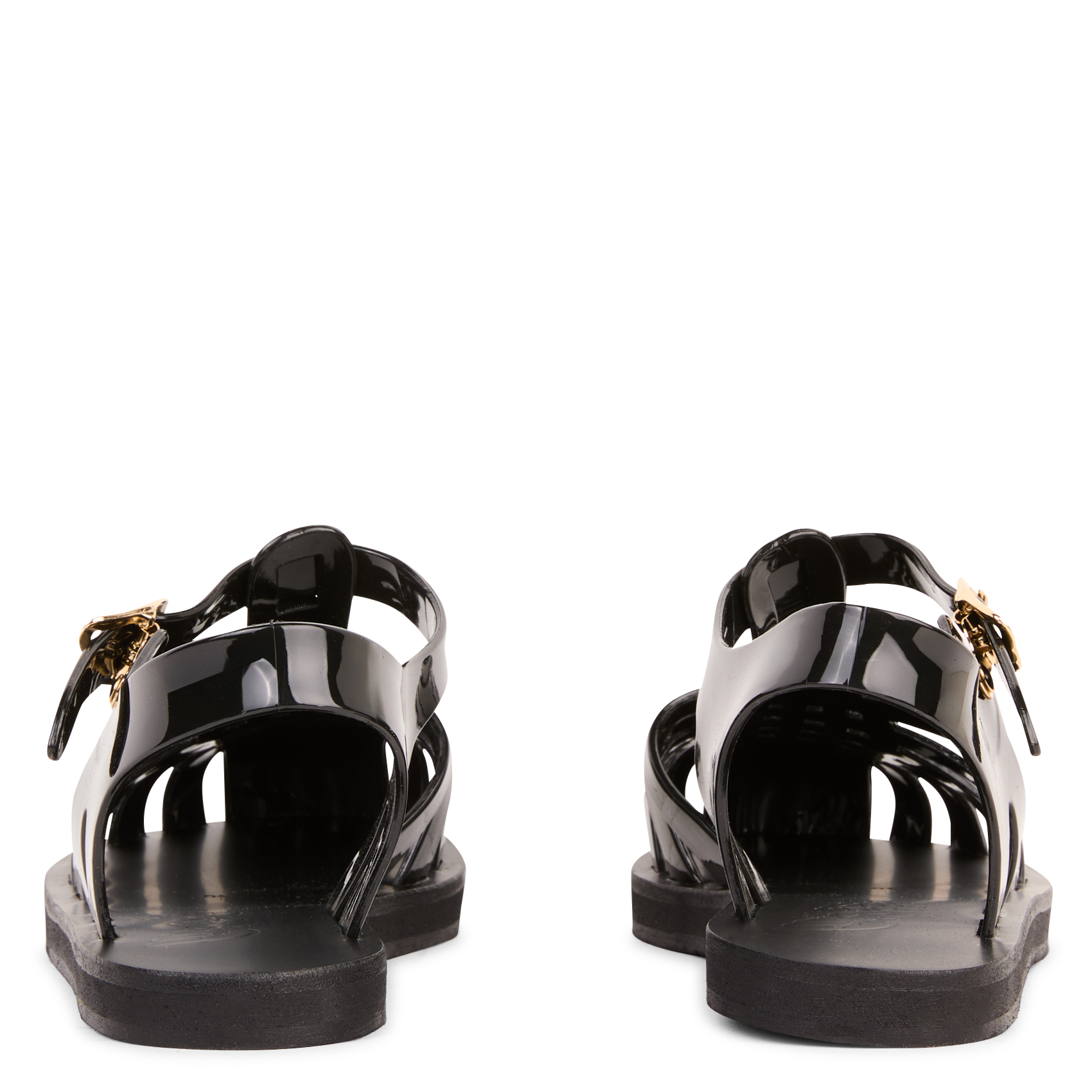 Méduse effet brillant ANCIENT GREEK SANDALS Noir