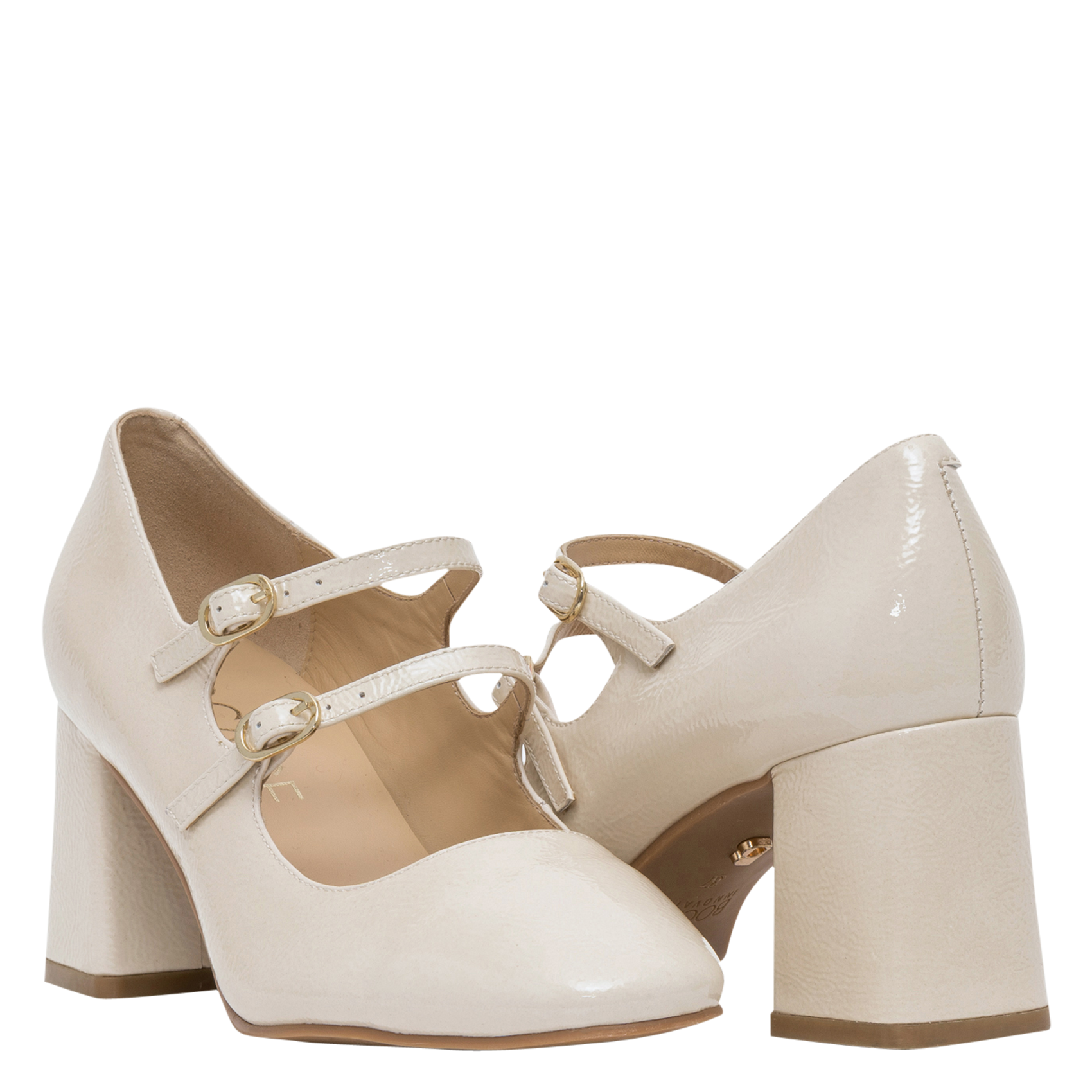 Camelia patent leather high heels  BOCAGE White