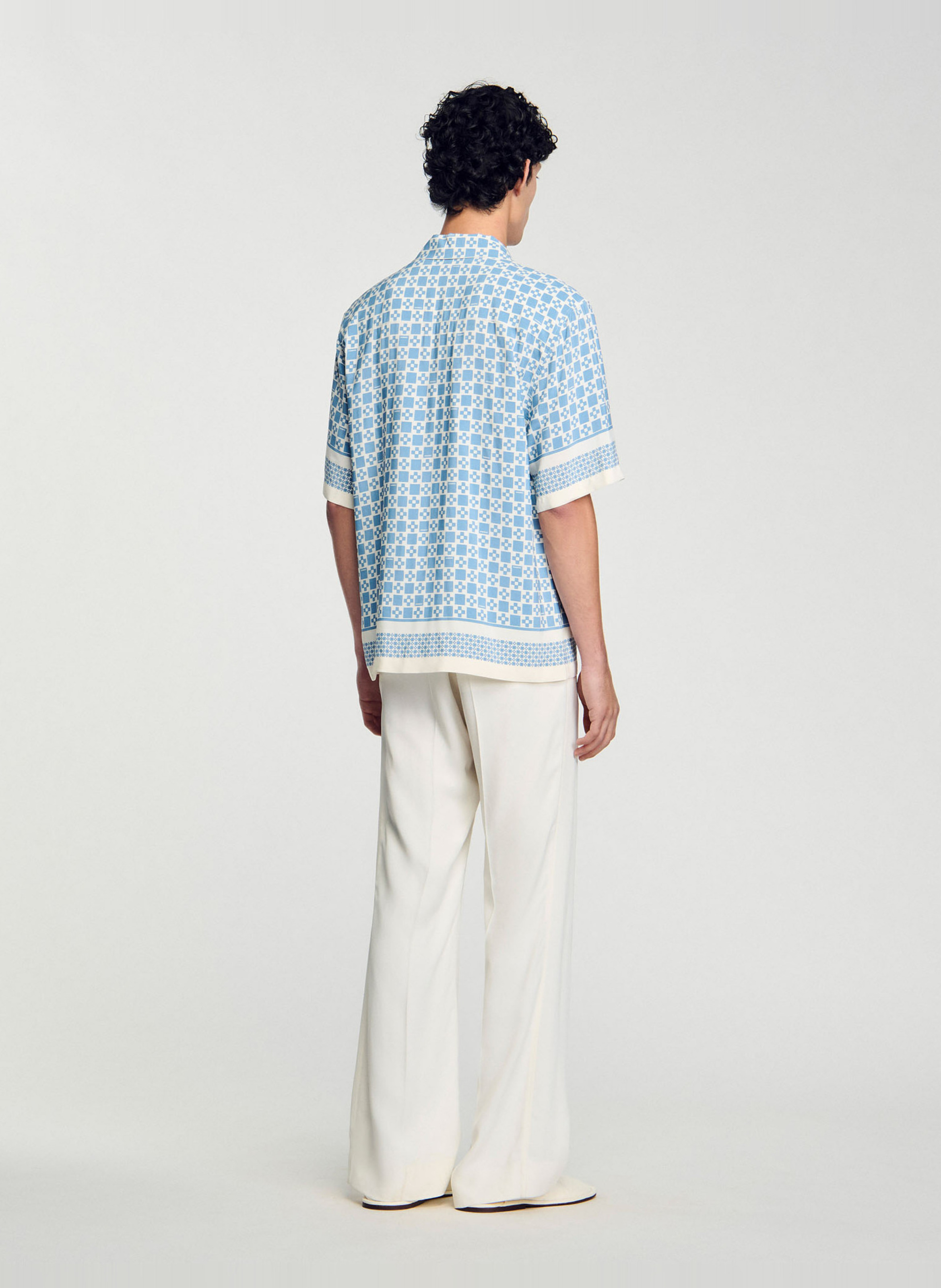 Rechte bedrukte blouse SANDRO Blauw