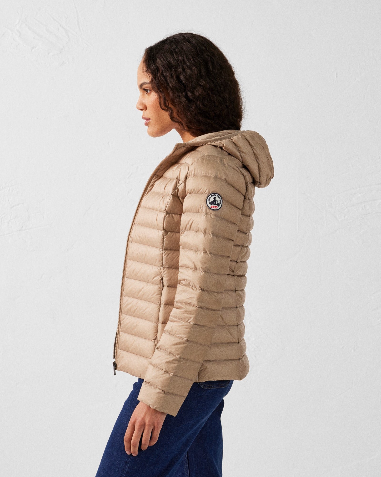 Lightweight hooded puffer jacket Cloe JOTT Beige