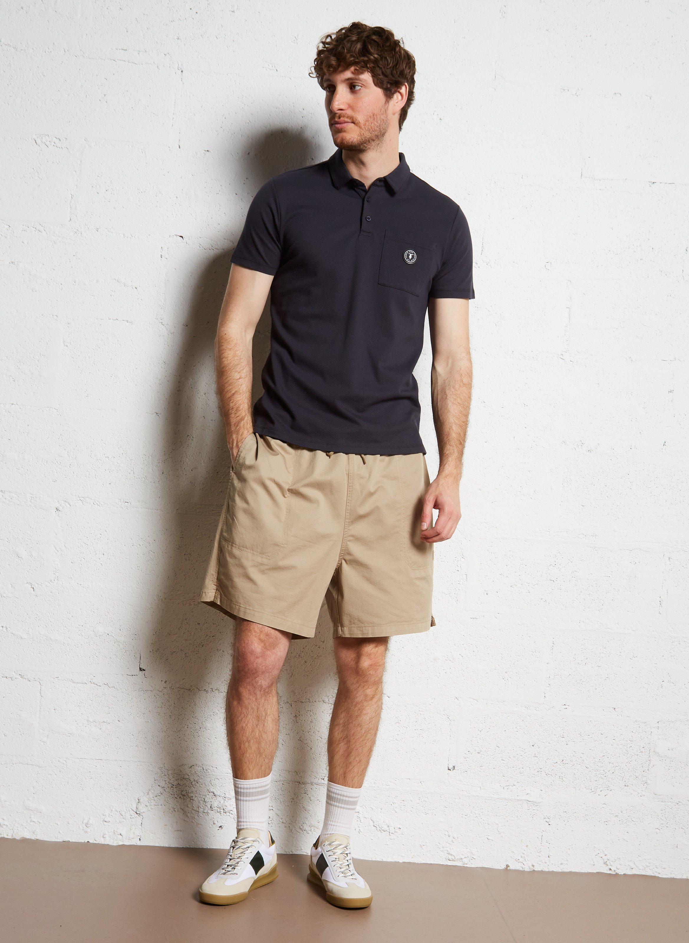 Straight cotton shorts DICKIES Beige