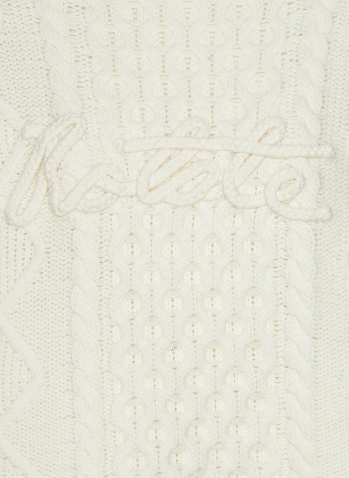 Oversized round-neck wool-blend sweater ROTATE White