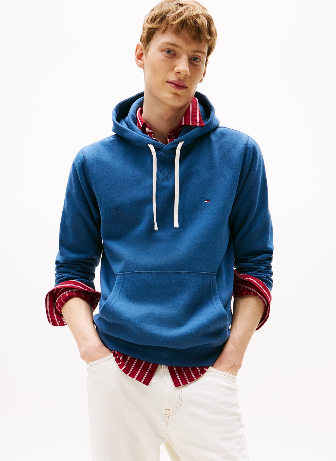 Cotton-blend hooded sweatshirt TOMMY HILFIGER Blue