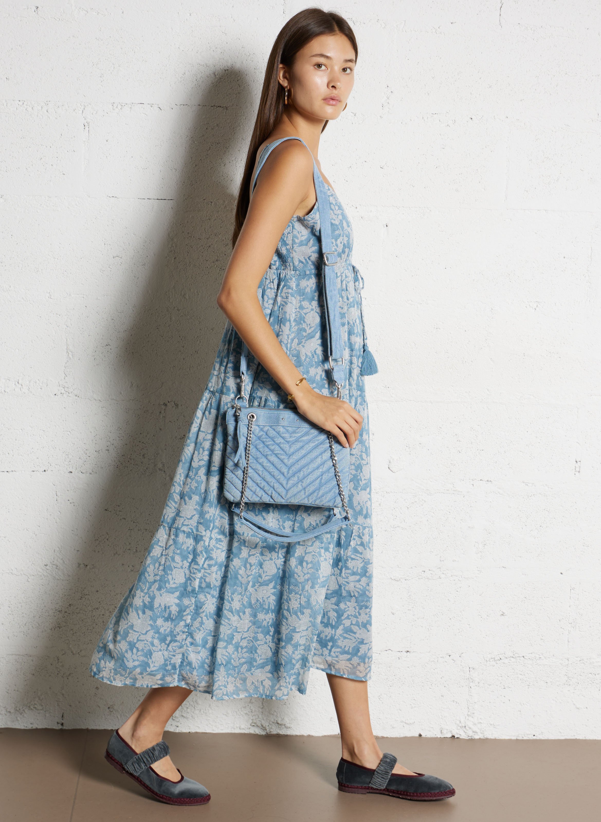 Quilted cotton bag IKKS Blue