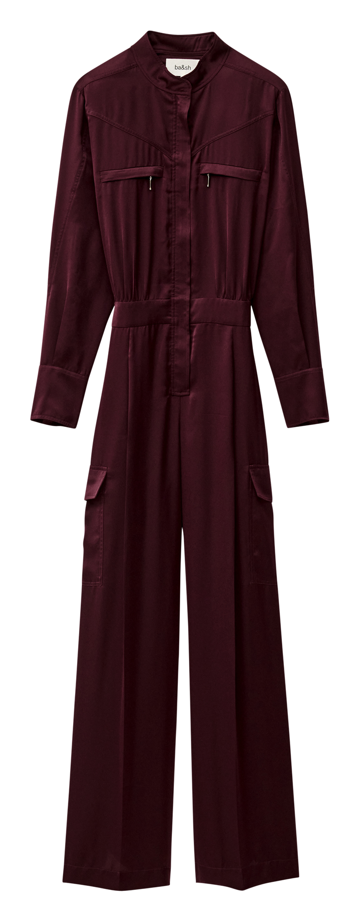 Combinaison droite satinée BA&SH Prune