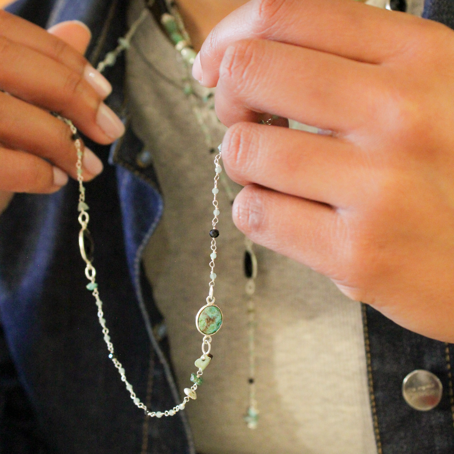 Sautoir multipierres - louise L'ATELIER DES DAMES Argent