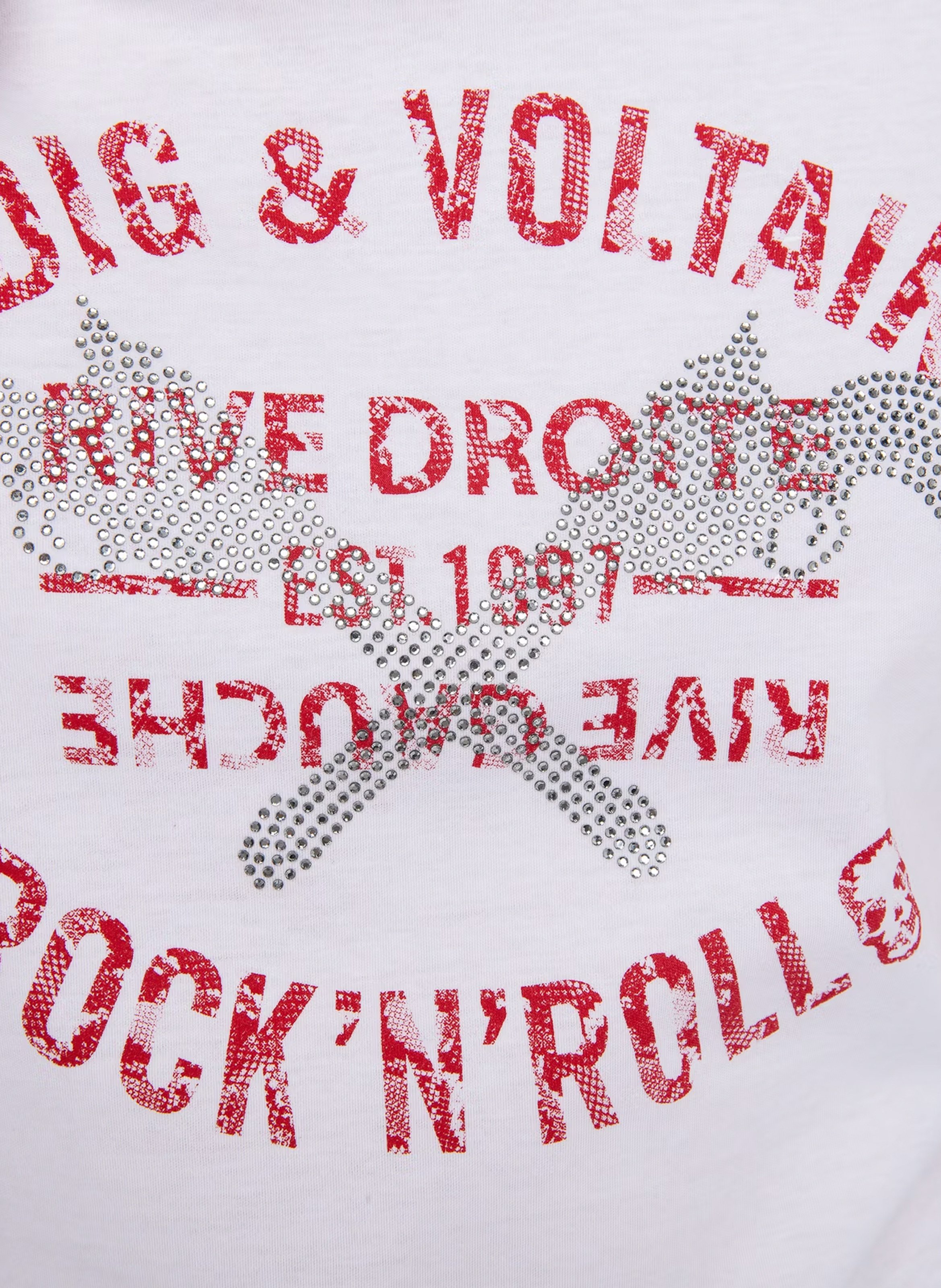 T-shirt manches courtes contrasté ZADIG&VOLTAIRE Blanc