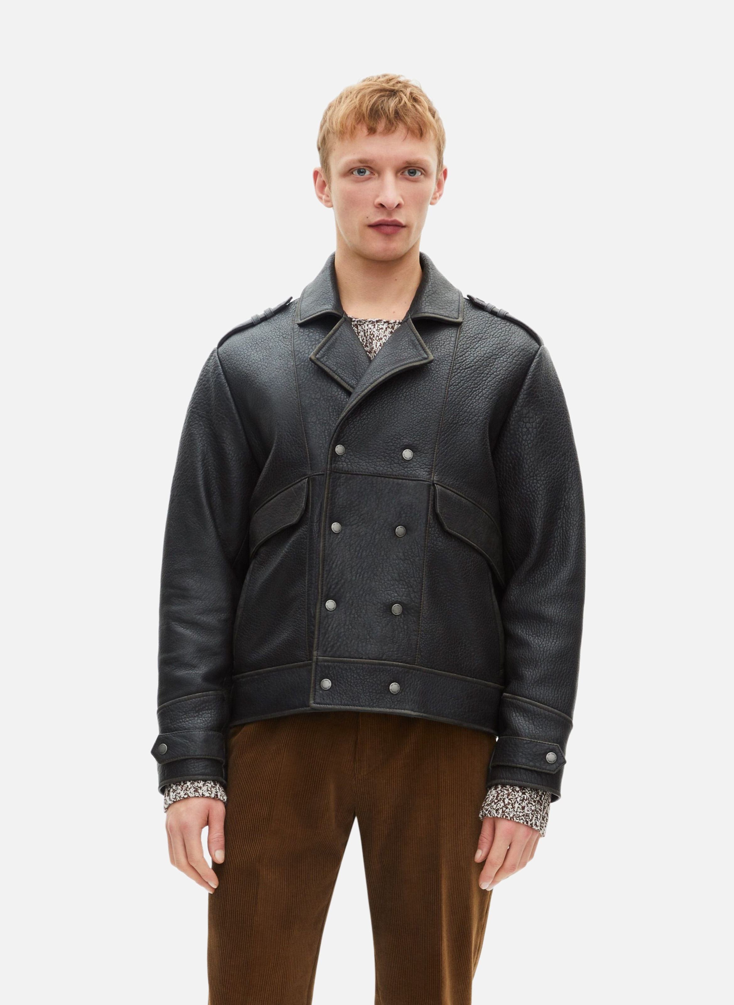 Bengale suede zipped jacket THE KOOPLES Black