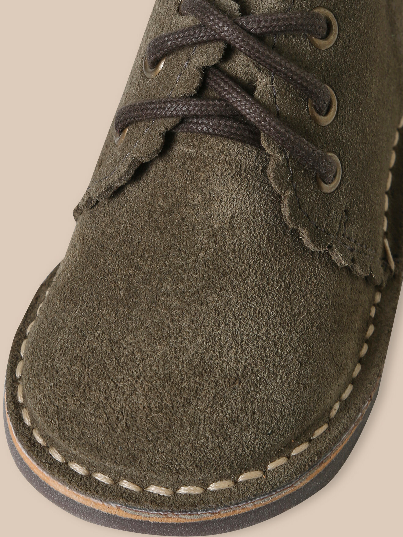 Pat suede ankle boots CYRILLUS Green