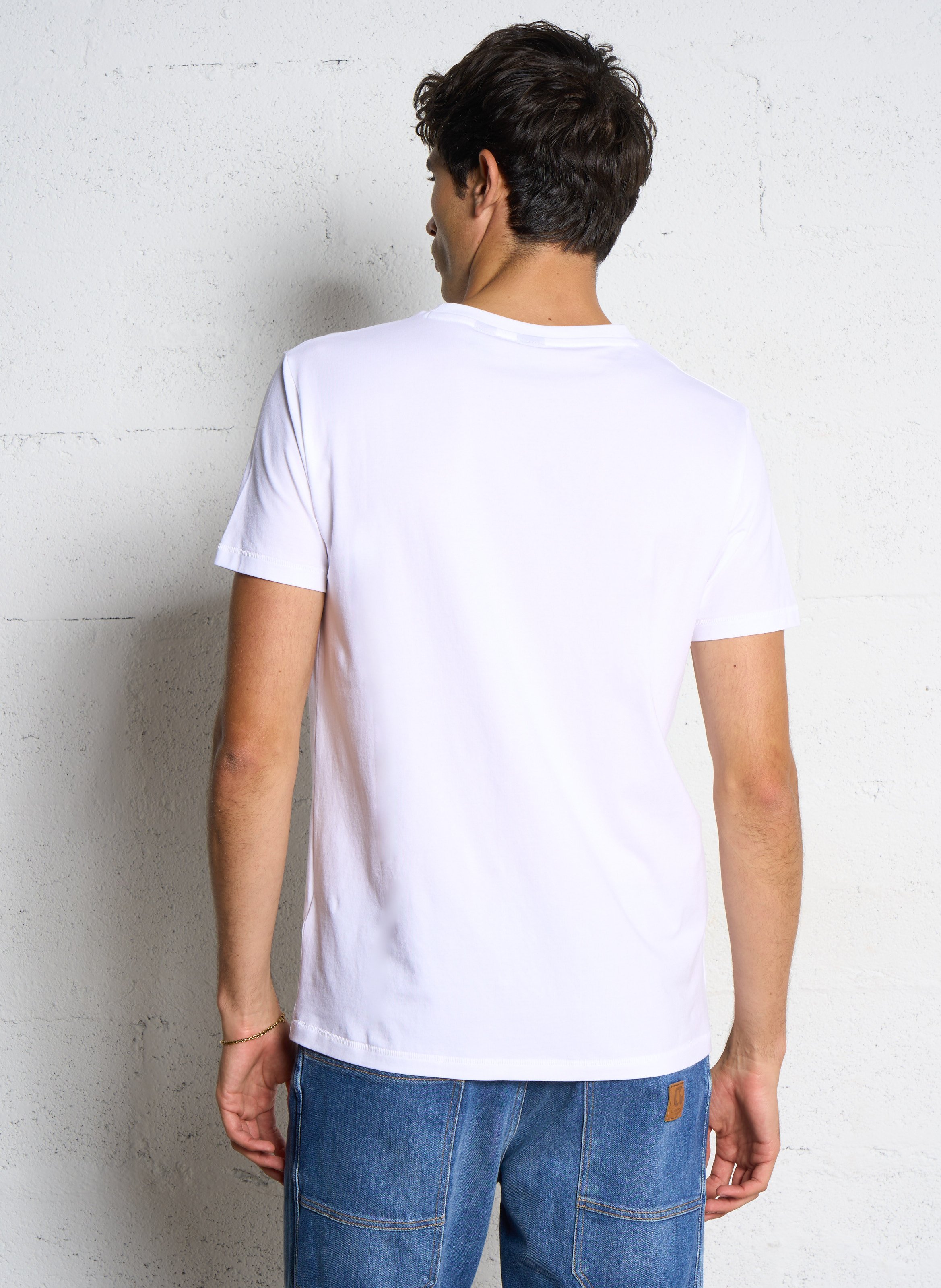 Abito corto collo classico con bottoni in cotone LE TEMPS DES CERISES Bianco