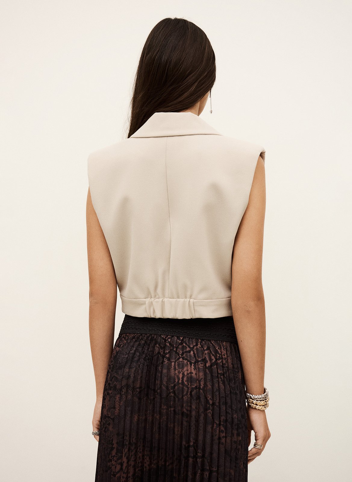 Top col tailleur BA&SH Beige