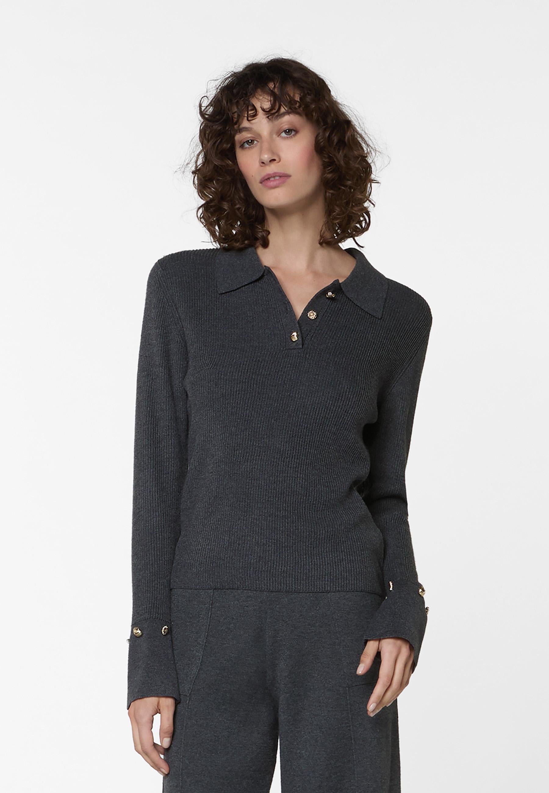 Ribbed polo RODIER Grey