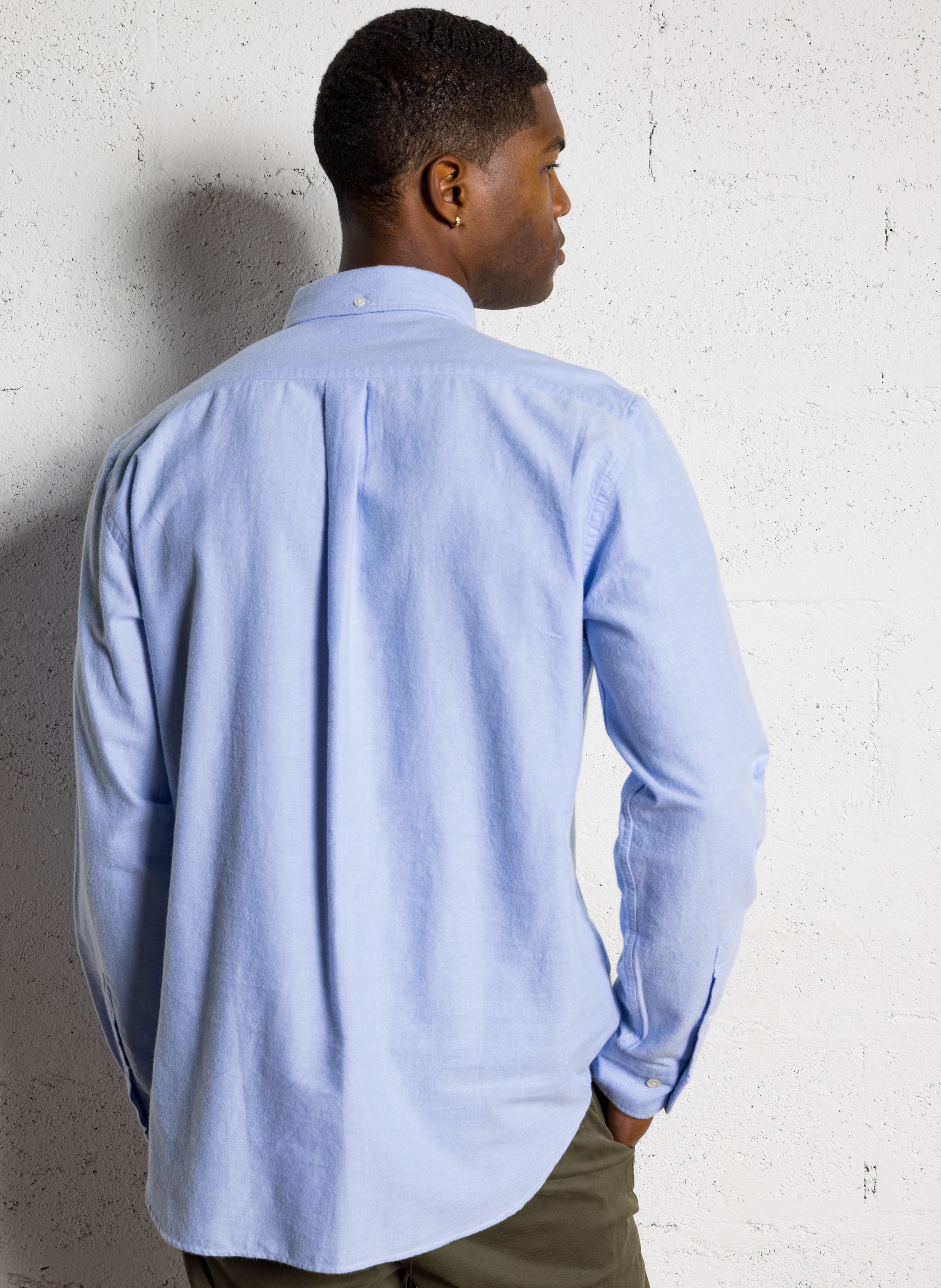 Chemise col américain en coton HARTFORD Bleu