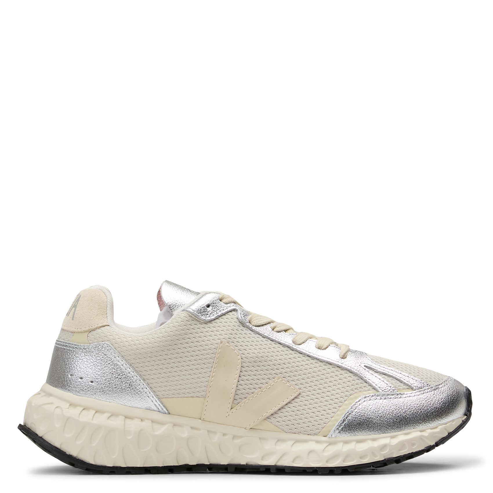 Zweifarbige metallische Sneakers VEJA Grau