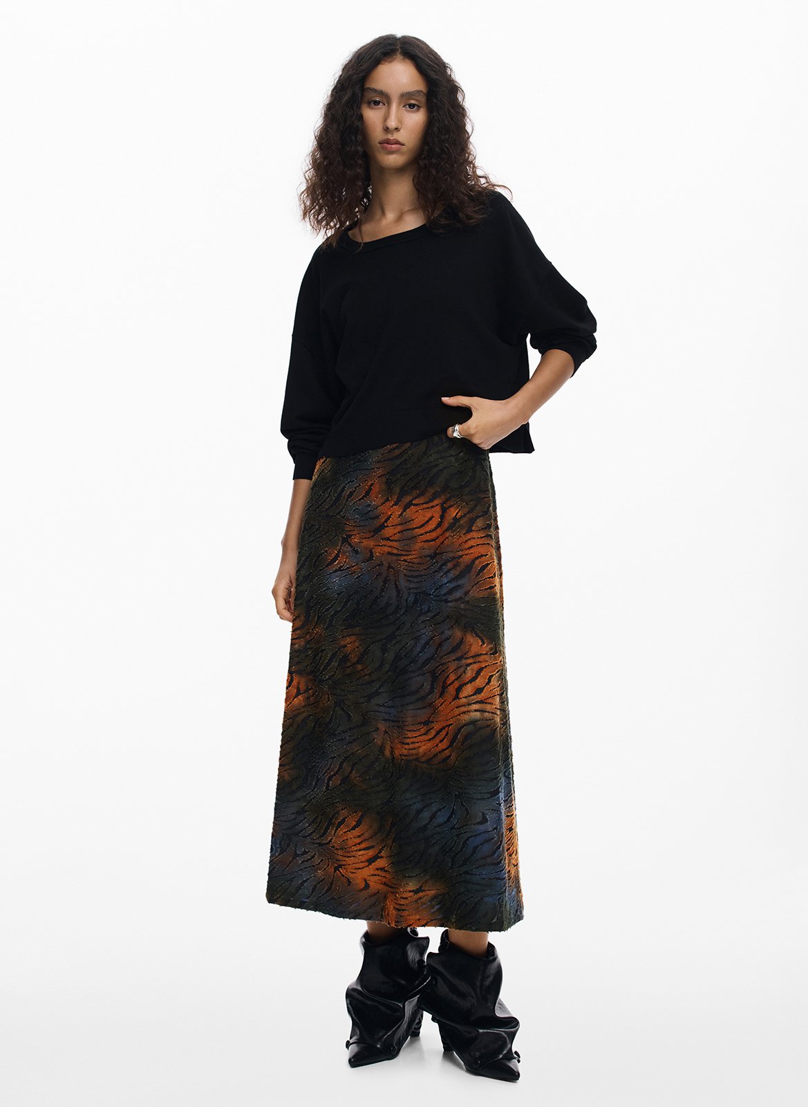 Robe longue 2 en 1 imprimée DESIGUAL Vert