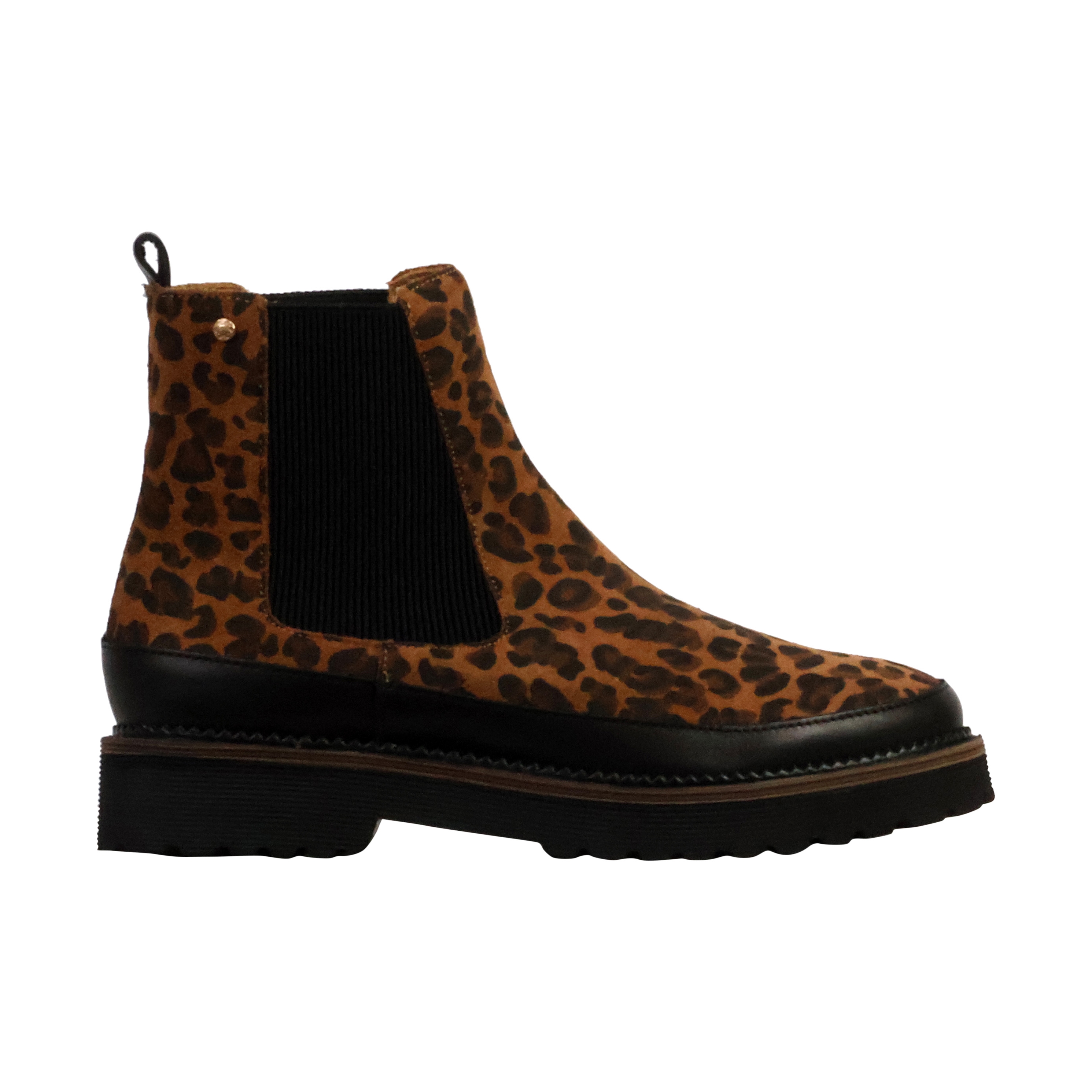 Olivia leather ankle boot  Leopard