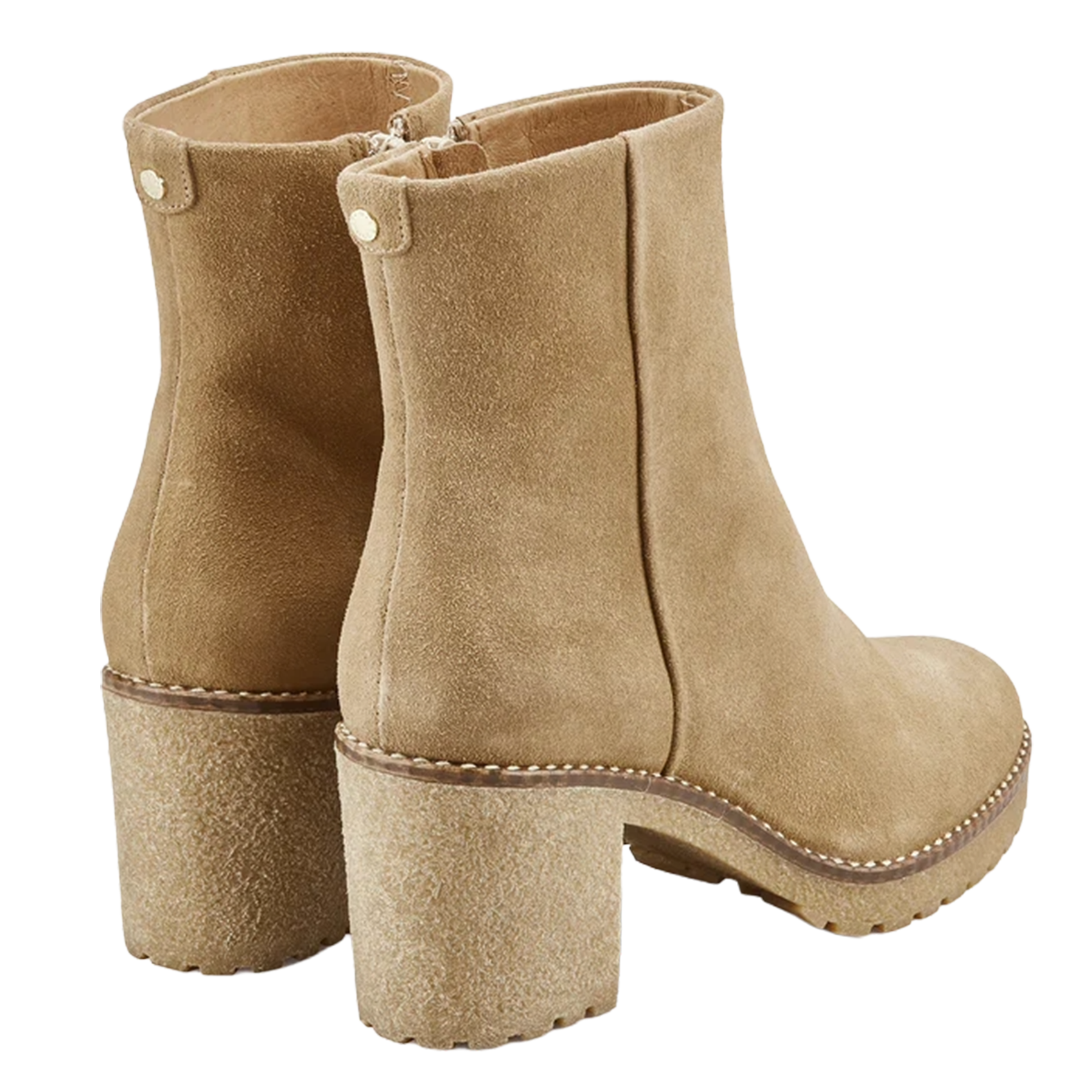 Suède enkellaarzen COSMOPARIS Beige